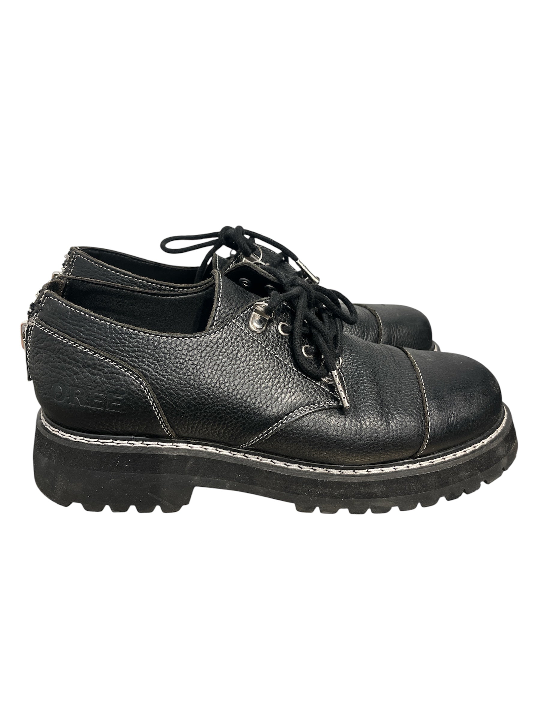 OREE/Dress Shoes/EU 44/Leather/BLK/back zip infantry derby view 4