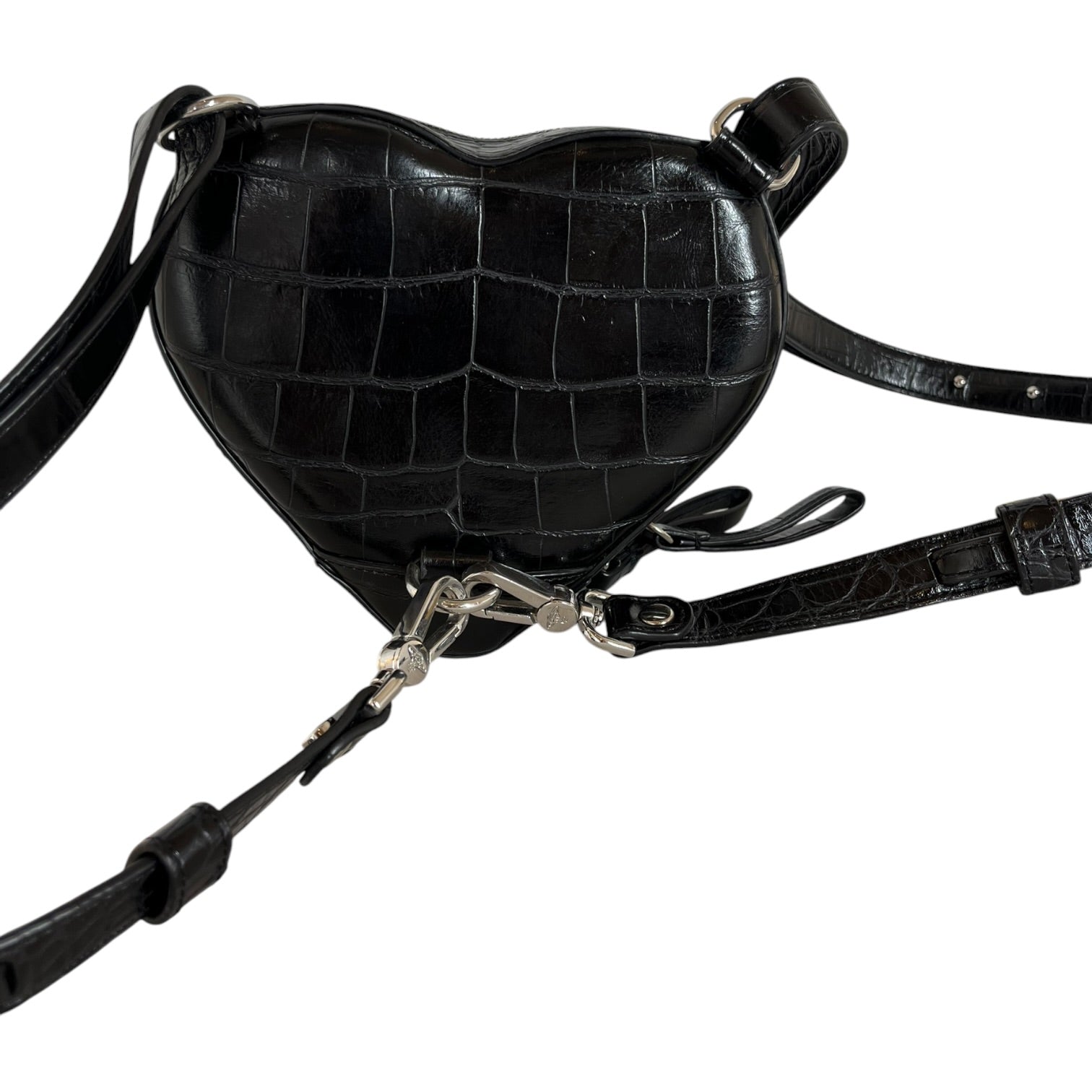 Vivienne Westwood/Backpack/Leather/BLK/heart shaped backpack view 3