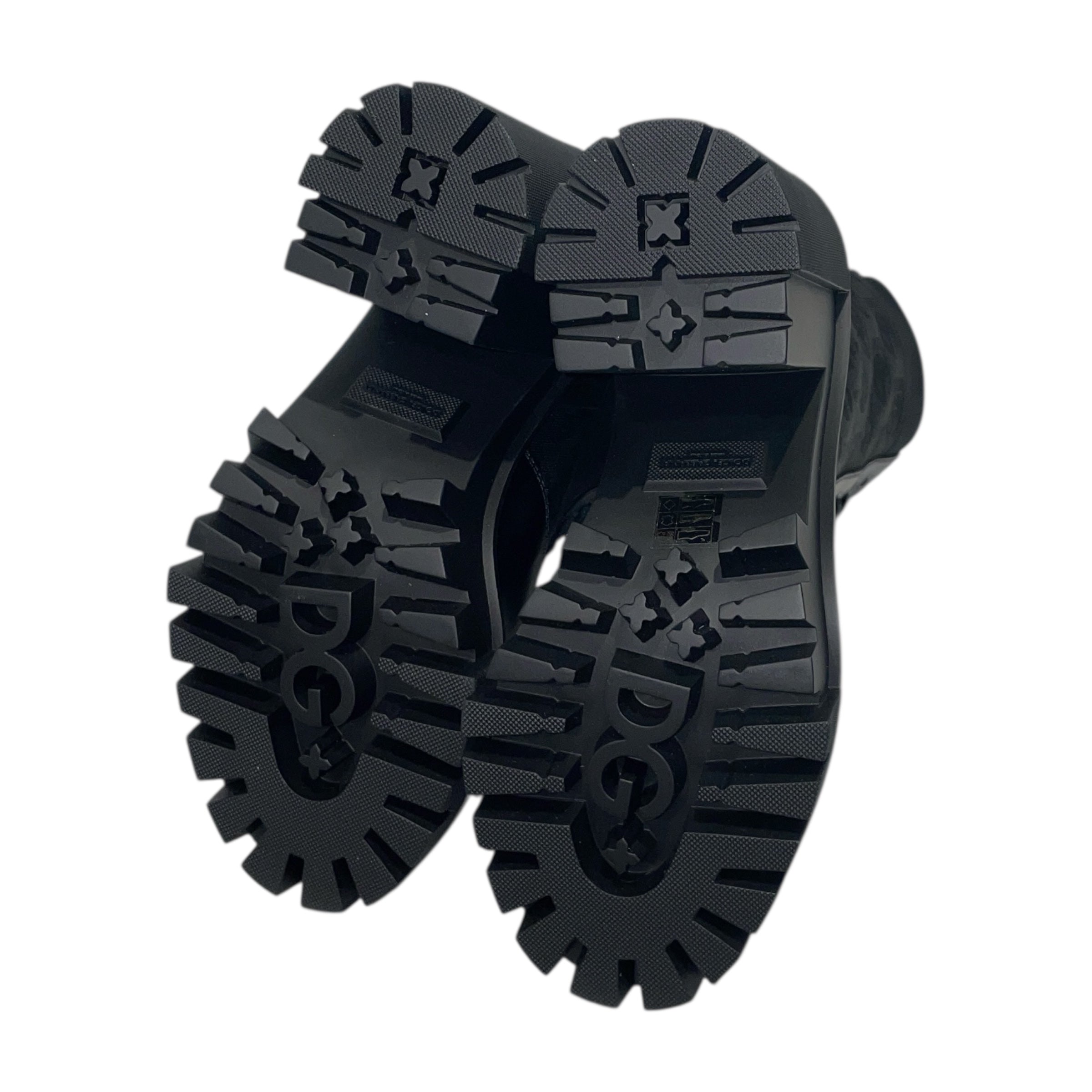 DOLCE&GABBANA/Lace Up Boots/EU 41/BLK/ALL OVER DG BOOTS view 4