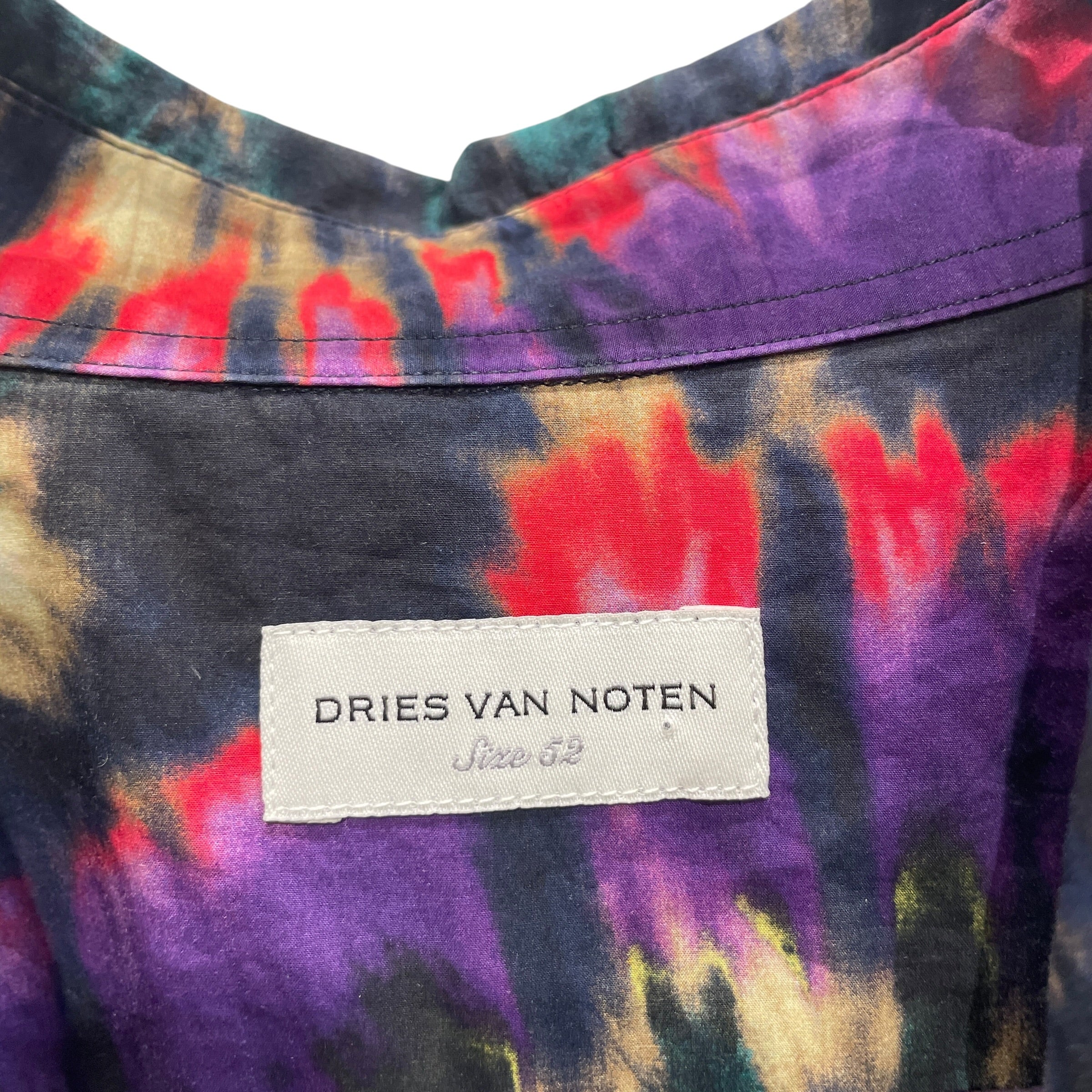 DRIES VAN NOTEN/LS Shirt/Cotton/MLT/TIE DYE GRN PPL YLW RED view 3