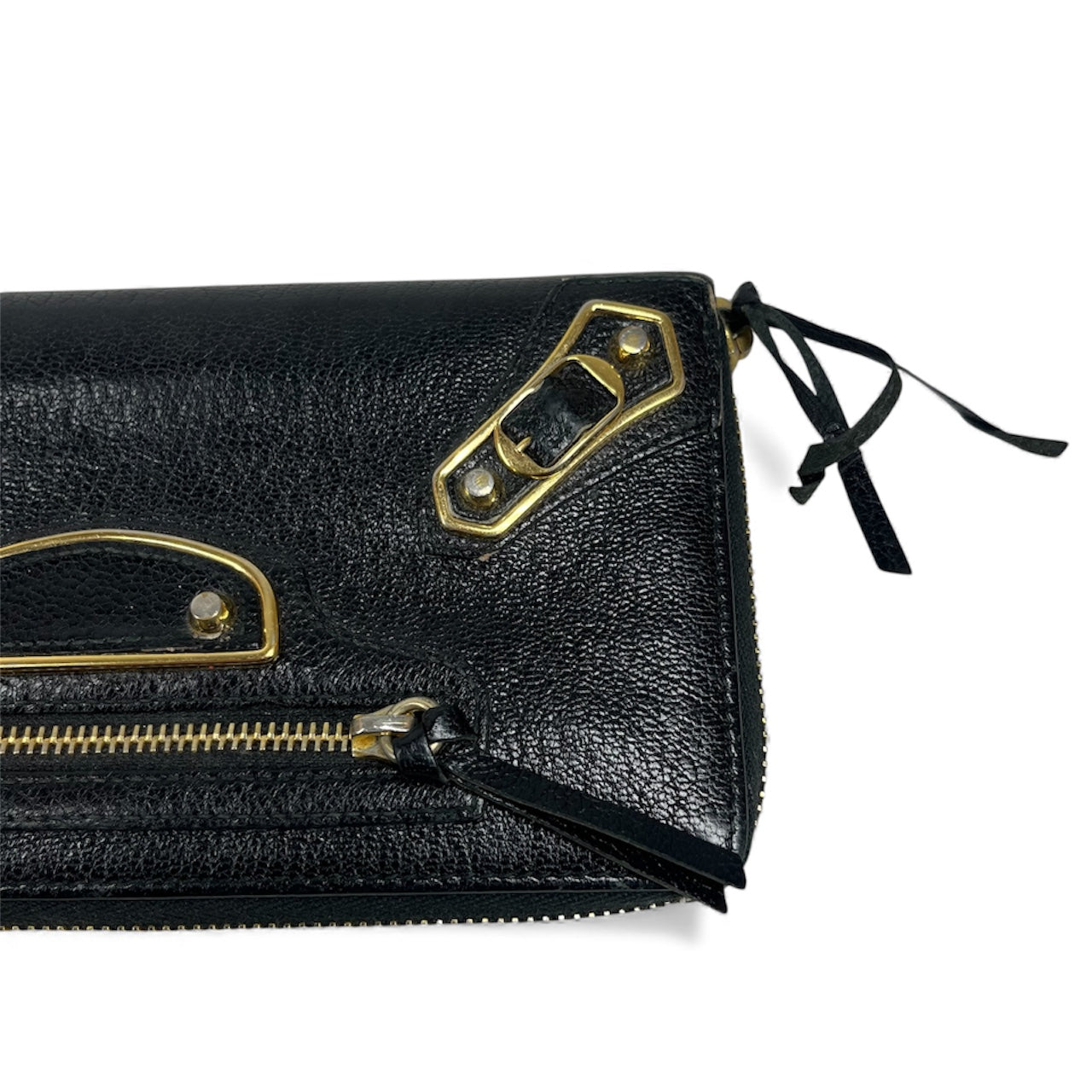 BALENCIAGA/Long Wallet/Leather/BLK/Studded Long Wallet Patent view 5