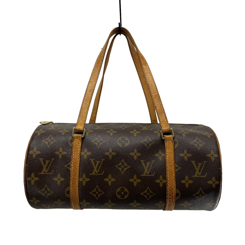 LOUIS VUITTON/Boston Bag/Monogram/Leather/BRW/PAPILLON CYLINDER BAG