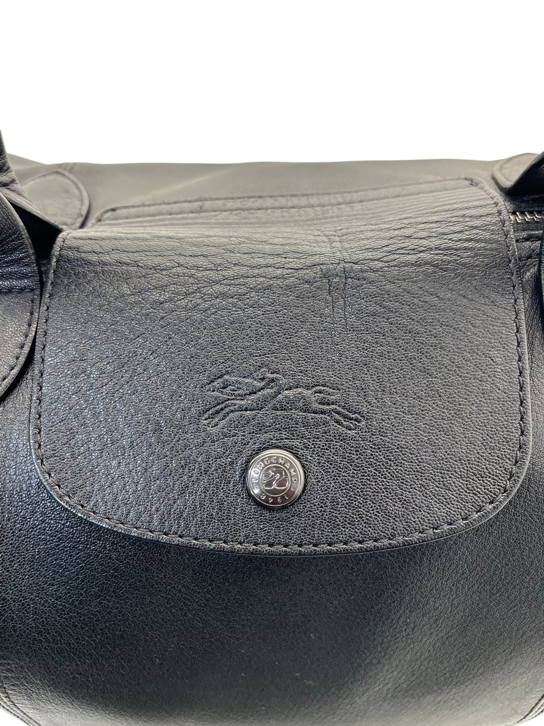LONGCHAMP/Cross Body Bag/Leather/BLK/CALFSKIN view 6