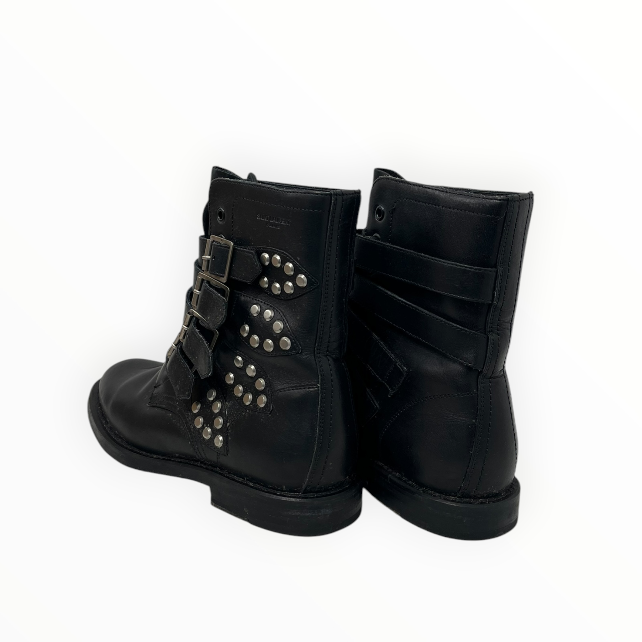 SAINT LAURENT/Boots/EU 39/Leather/BLK/2013 STUDDED BOOTS view 2