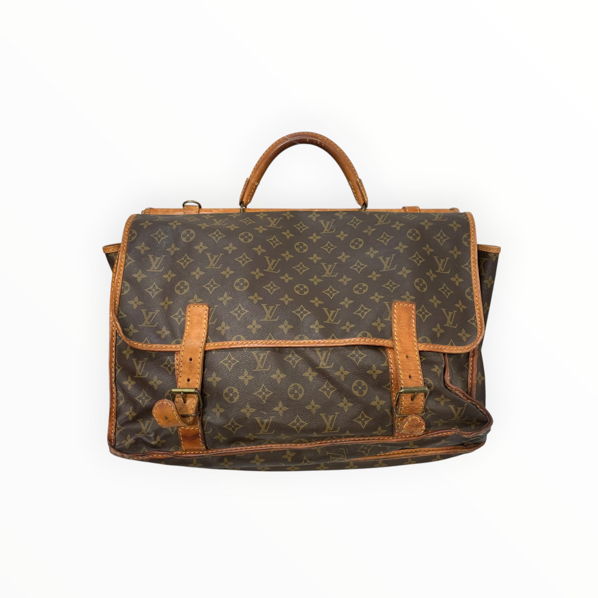 LOUIS VUITTON/Cross Body Bag/Monogram/Leather/BRW/MONOGRAM HUNTING BAG VINTAGE view 2