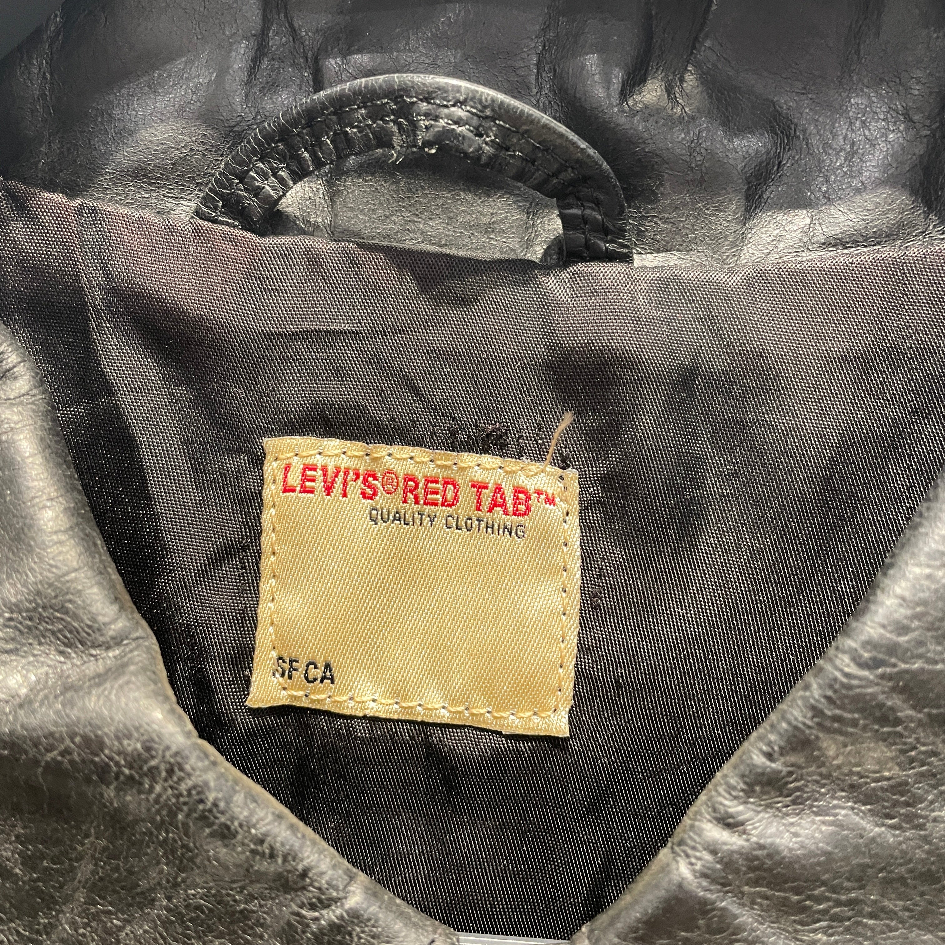 Levi's REDTAB/Jacket/M/Leather/BLK/LIL E TRUCKER view 3