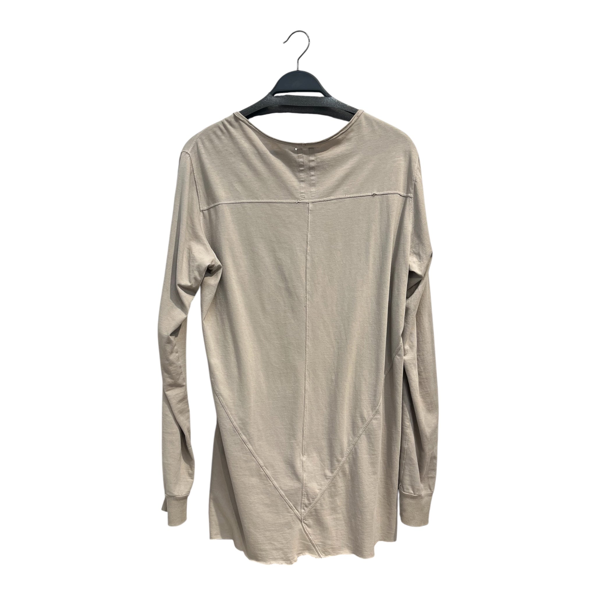 Rick Owens/LS T-Shirt/L/Cotton/BEG/DISTRESSSED view 2