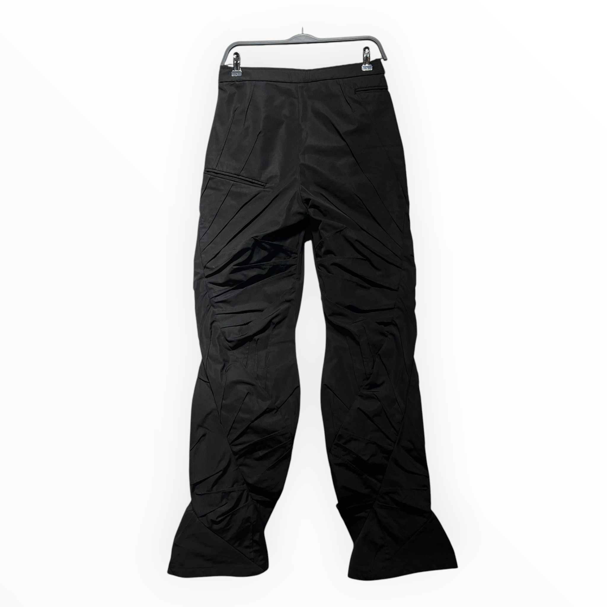 POST ARCHIVE FACTION/Pants/M/Polyester/BLK/PANELLED RUCHED TECH SHELL view 2