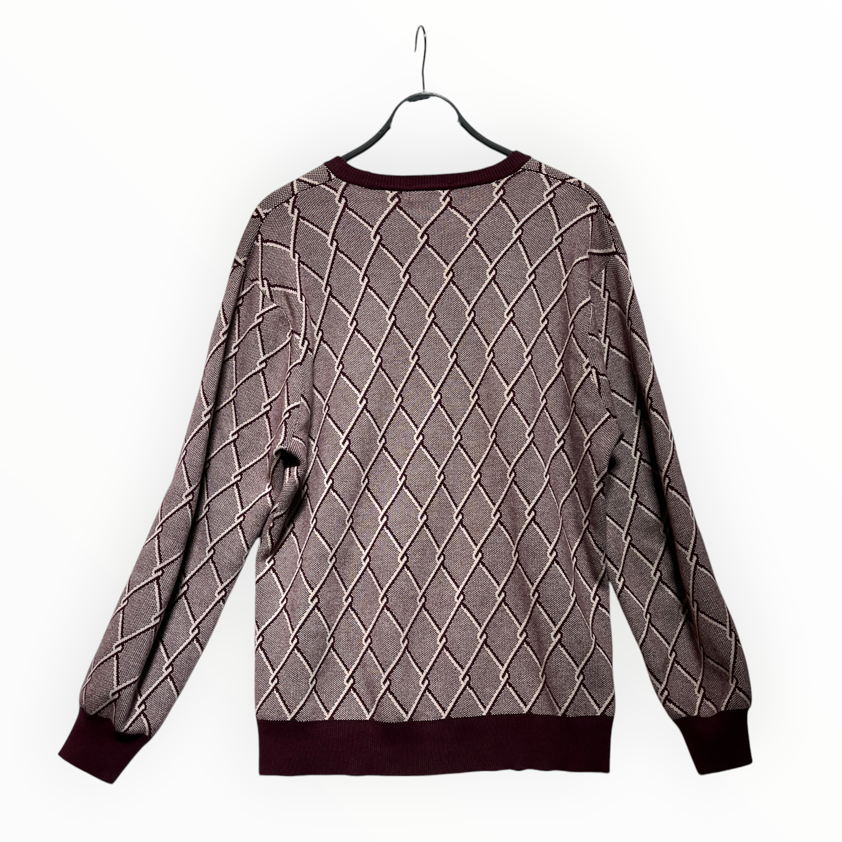 Supreme/Sweater/L/All Over Print/Cotton/BRD/Pullover/Chainlink Bordeaux Sweater view 2