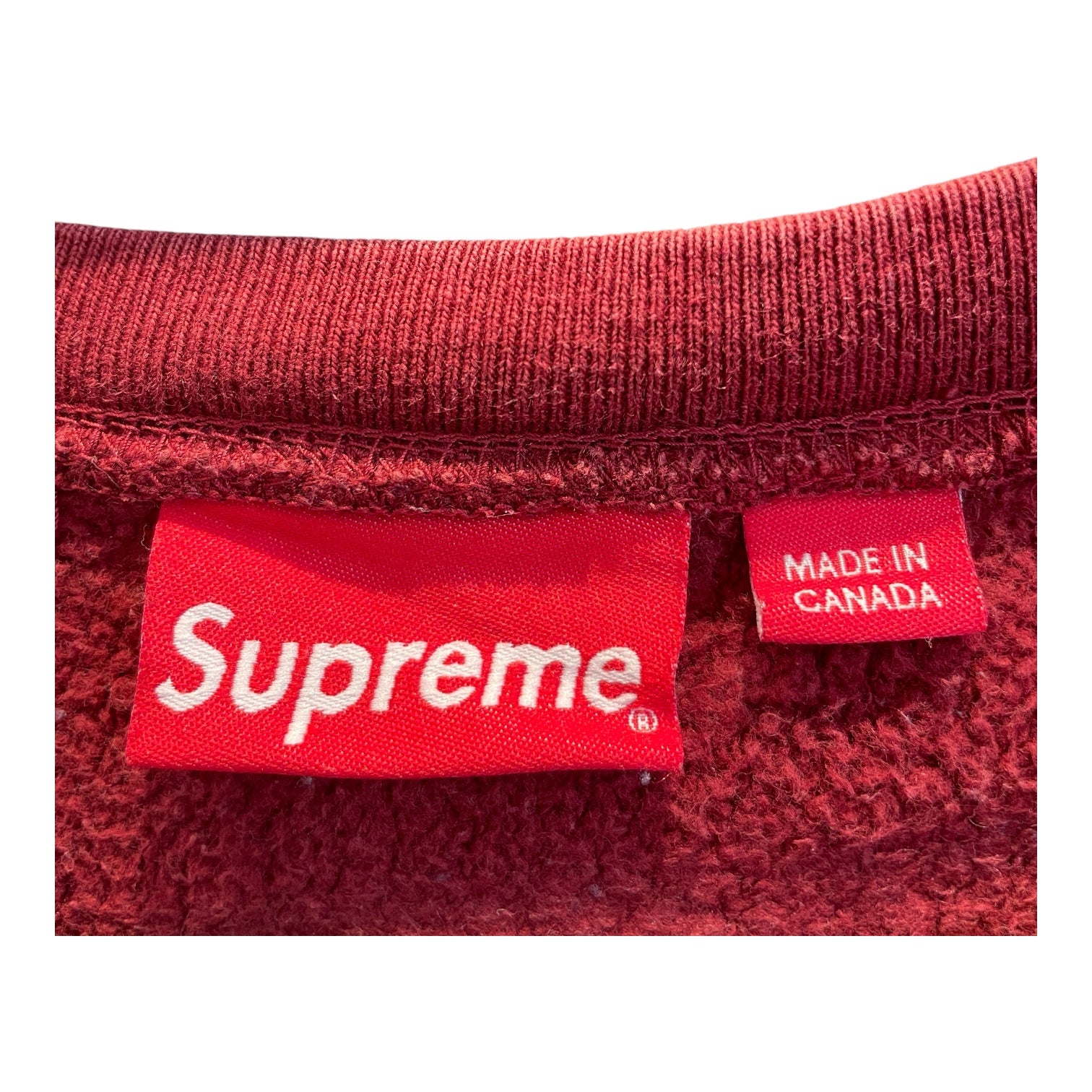 Supreme/Sweatshirt/M/Graphic/Cotton/RED/green tuffed logo view 3