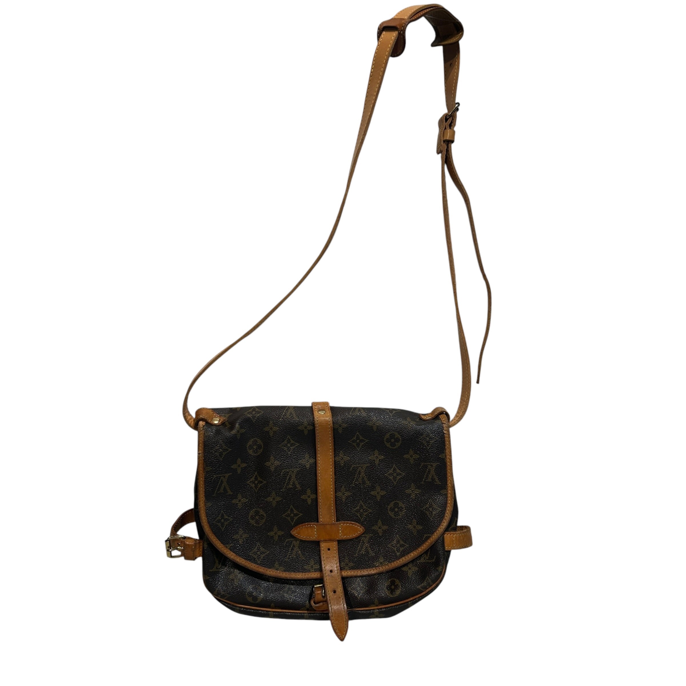 LOUIS VUITTON/Cross Body Bag/Monogram/Leather/BRW/saumur 30 view 1