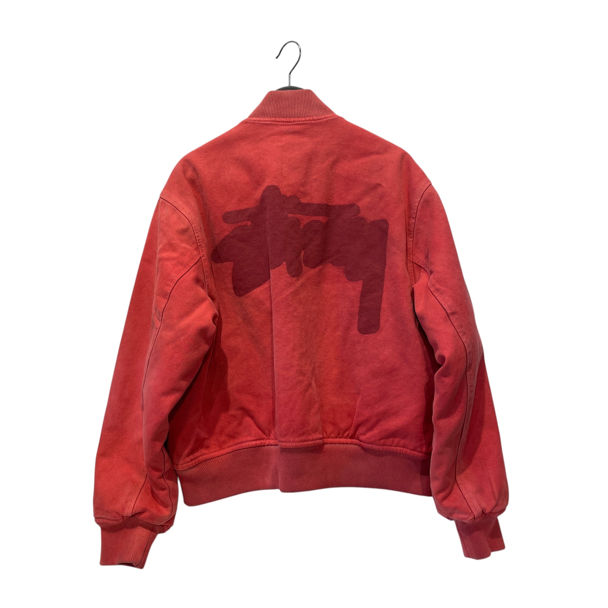 STUSSY/Baseball Jkt/S/Cotton/RED/GHOST LOGO VARSITY view 6