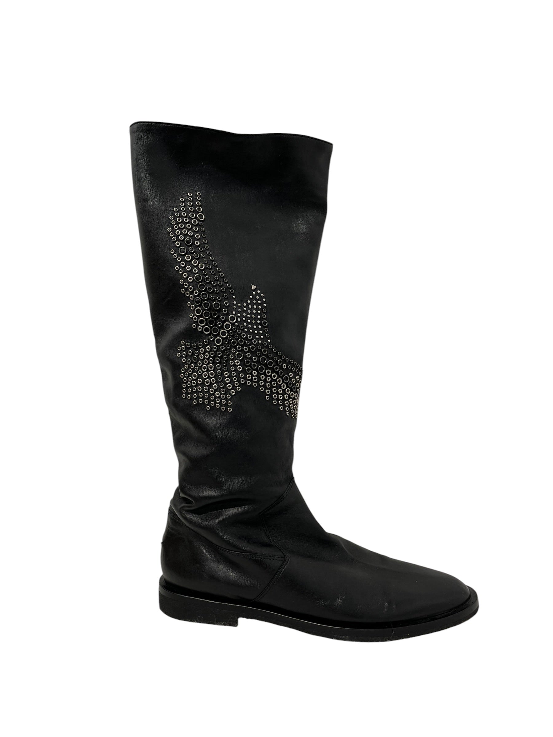 JIMMY CHOO/Boots/EU 41/Leather/BLK/STUDDED EAGLE view 4