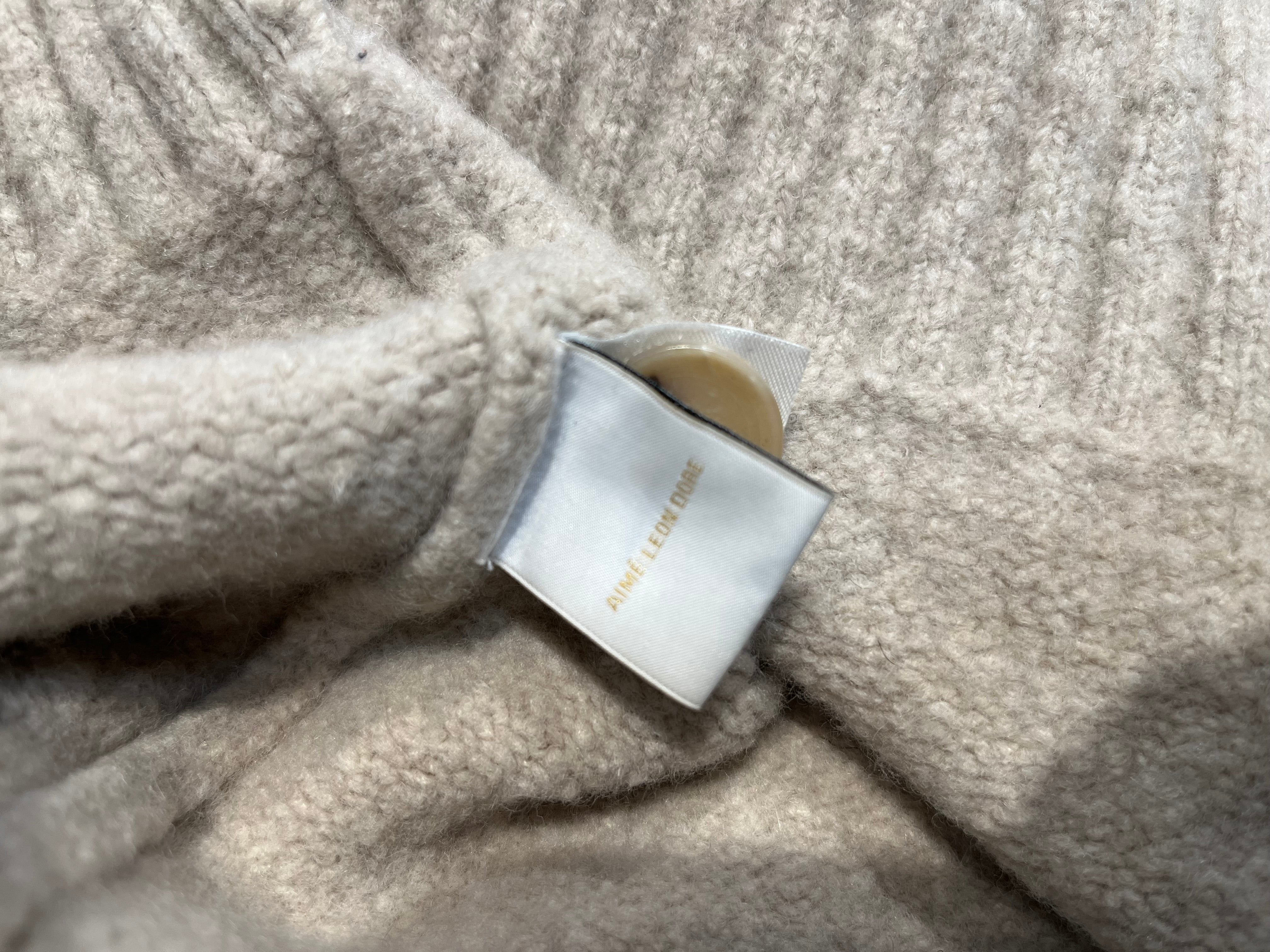 AIME LEON DORE/Cardigan/XXL/Wool/CRM/CREAM WOOL CARDIGAN view 4