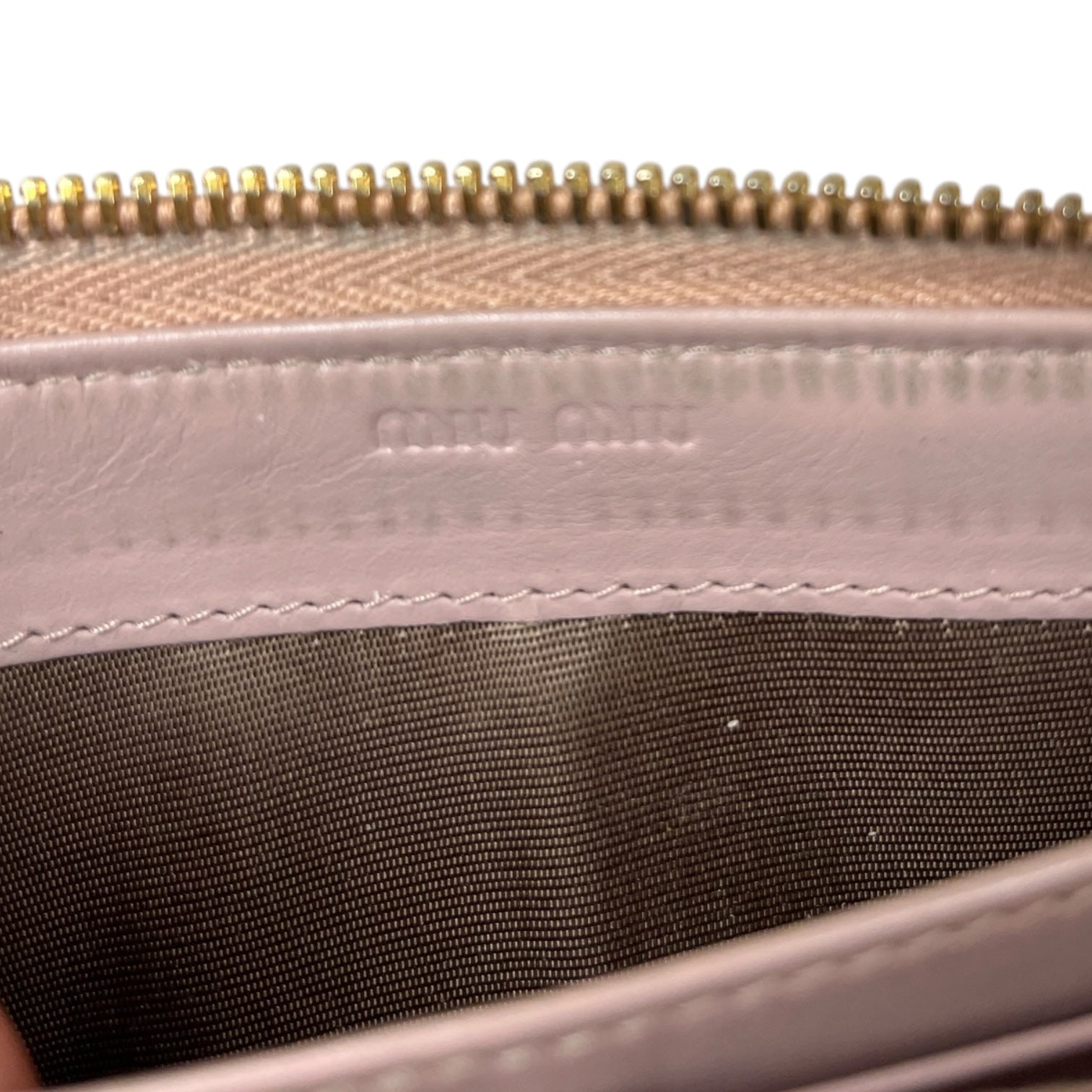 MIU MIU/Long Wallet/Animal Pattern/Leather/CRM/croc zipper wallet view 5