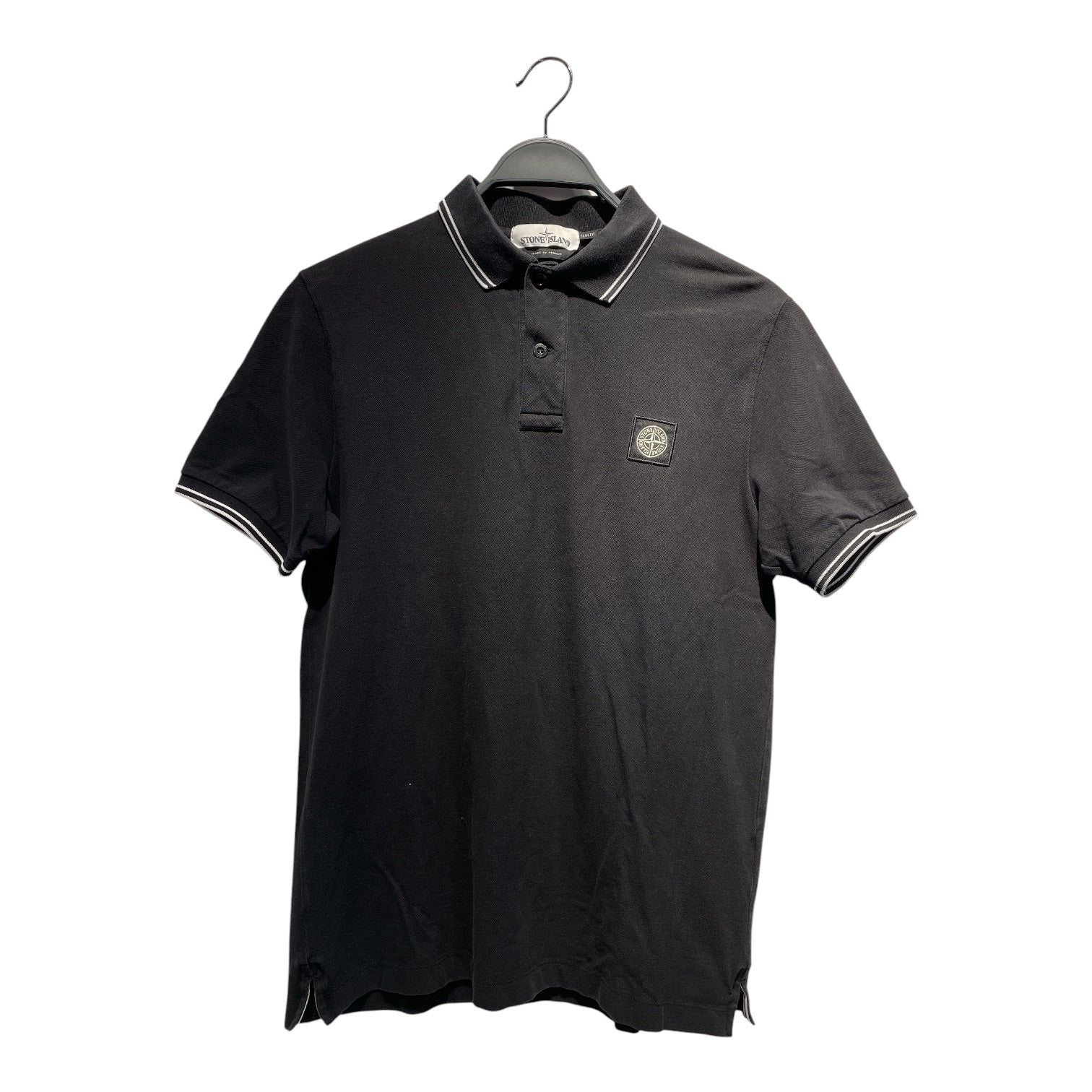 STONE ISLAND/Polo Shirt/L/Cotton/BLK/COMPASS PATCH POLO view 1