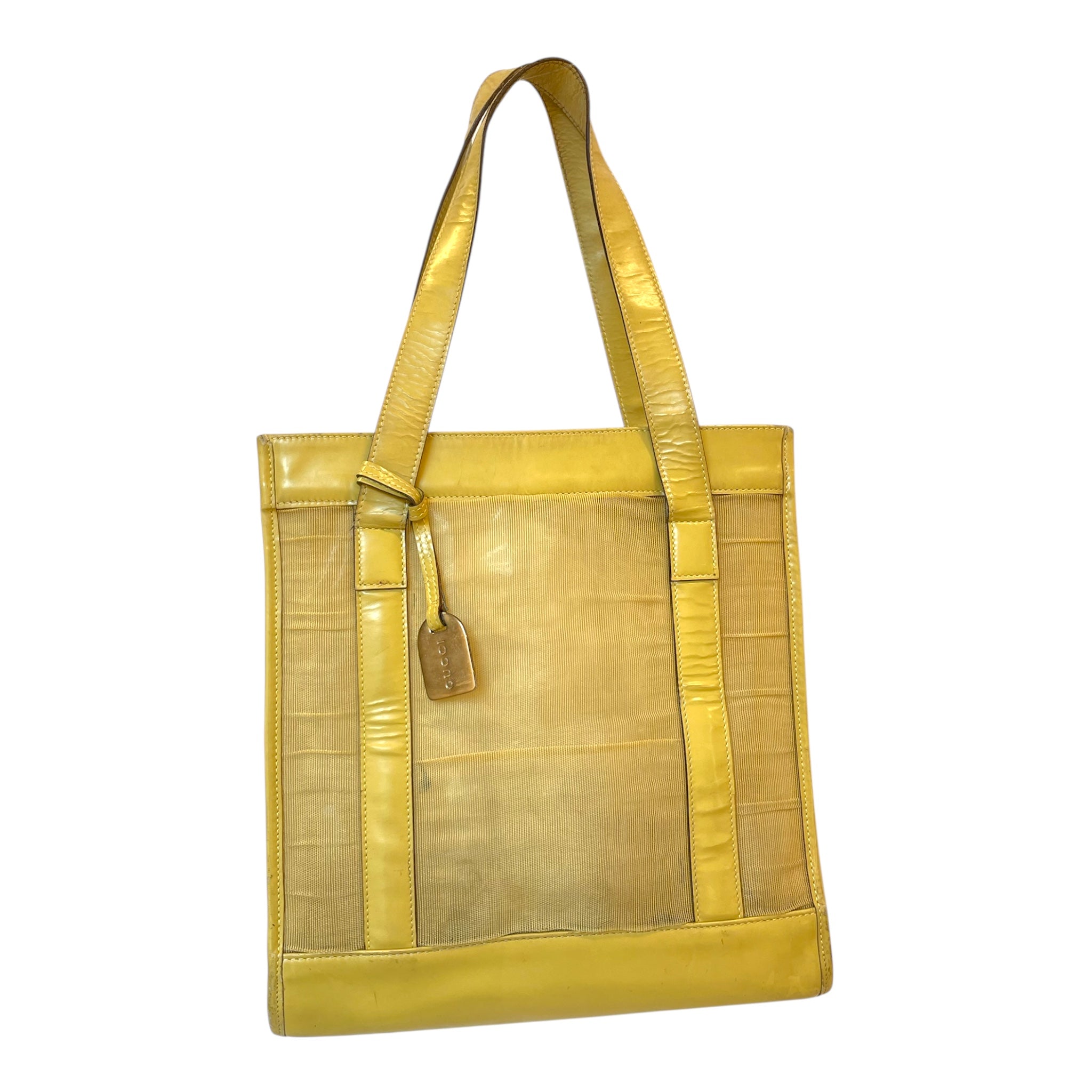 GUCCI/Hand Bag/OS/Leather/YEL/VINTAGE MESH BAG view 1