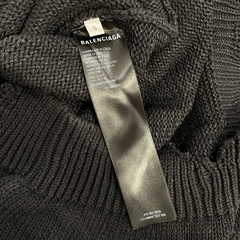 BALENCIAGA/Patched Button Up Knit Sweater/5