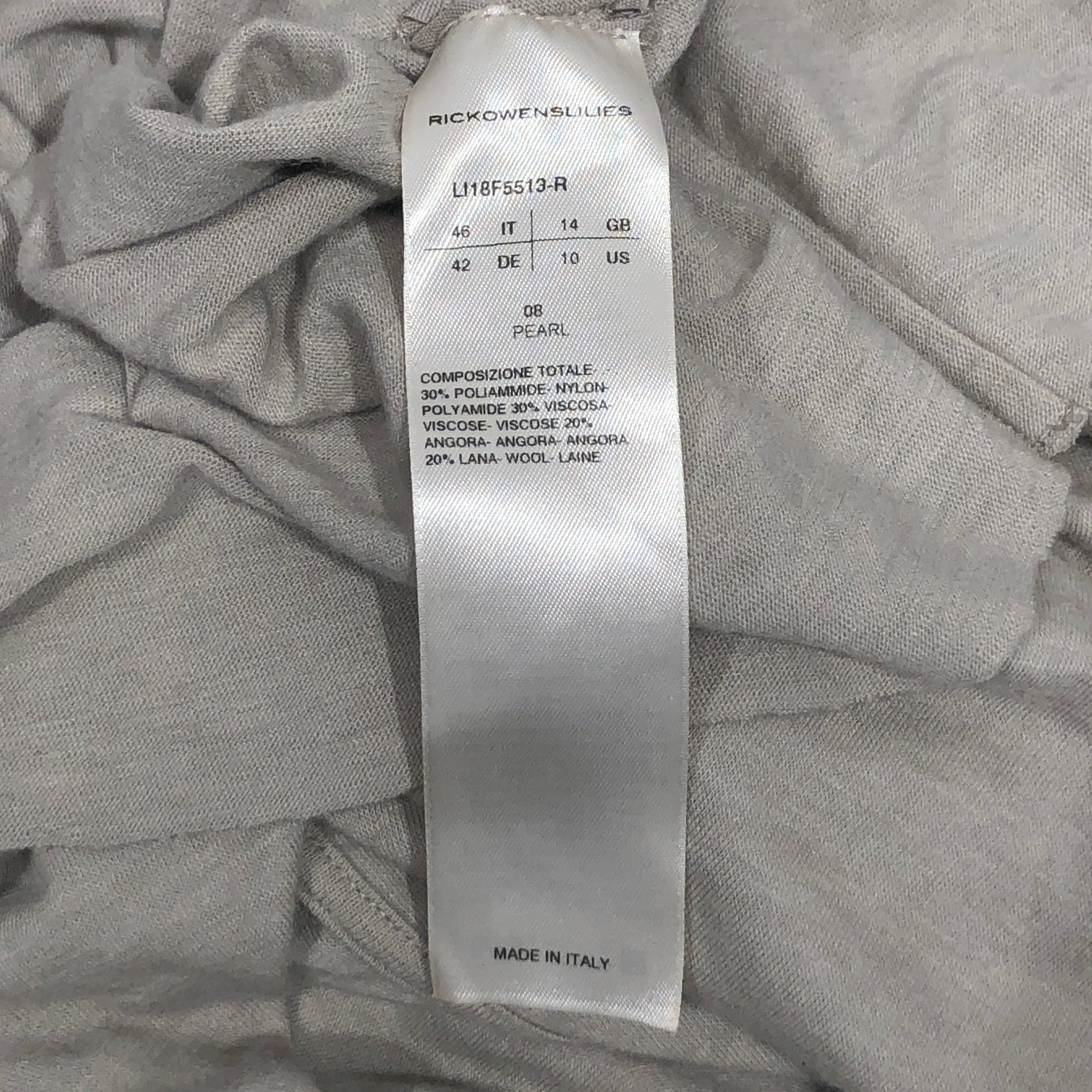 Rick Owens Lilies/LS Dress/M/WHT/ view 4