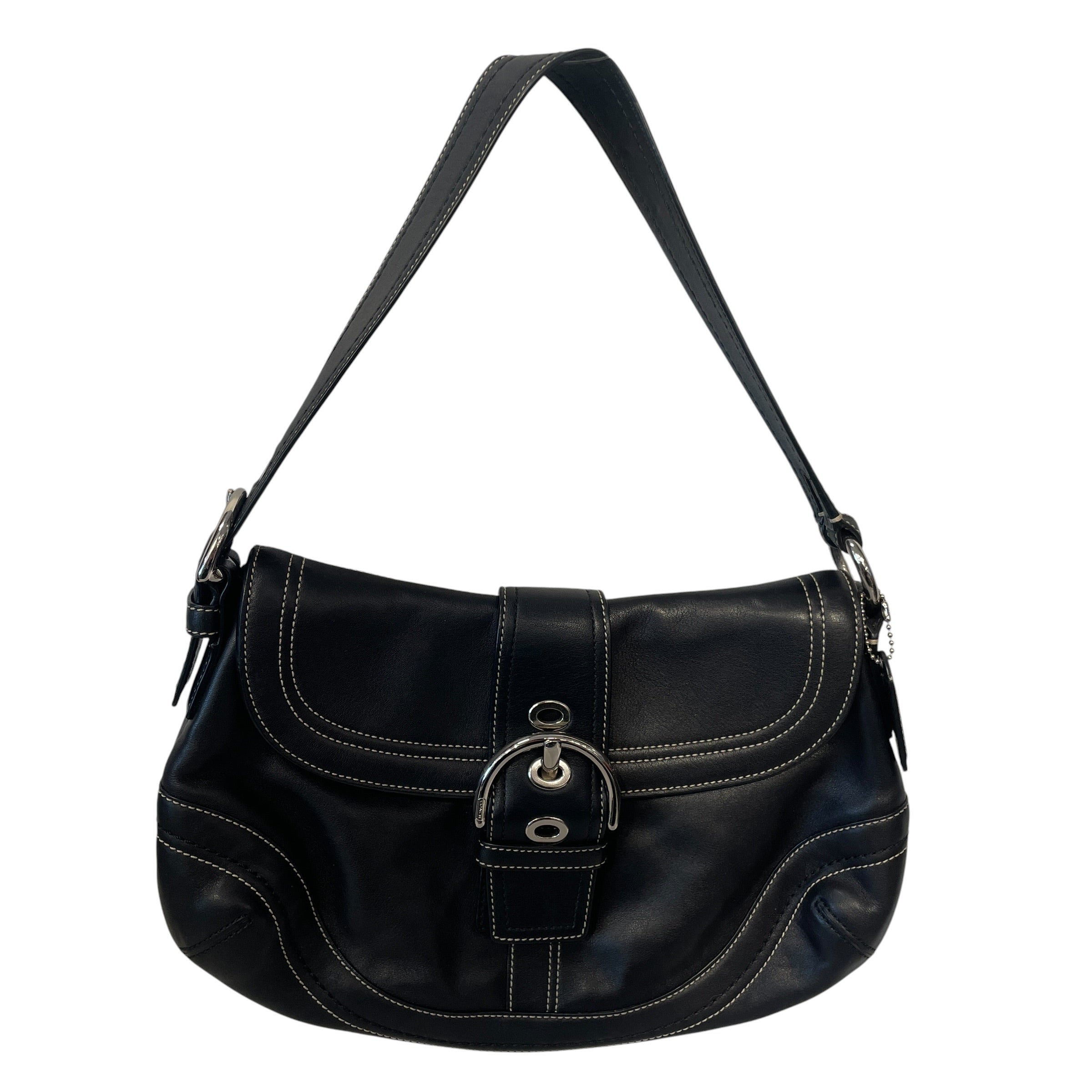 COACH/Hand Bag/Leather/BLK/VINTAGE SOHO ONE view 1