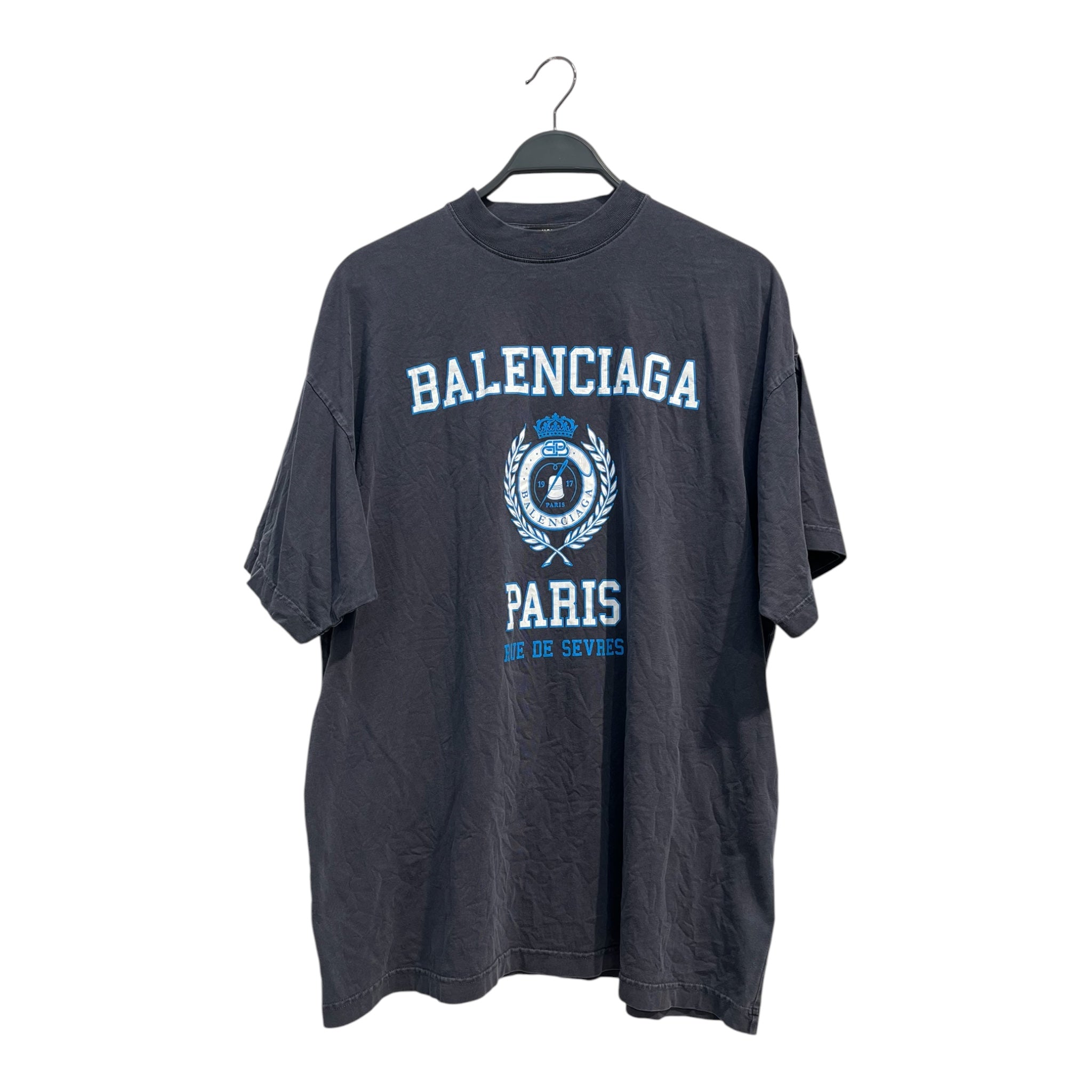 BALENCIAGA/T-Shirt/Cotton/NVY/BLUE SCHOOL LOGO view 1