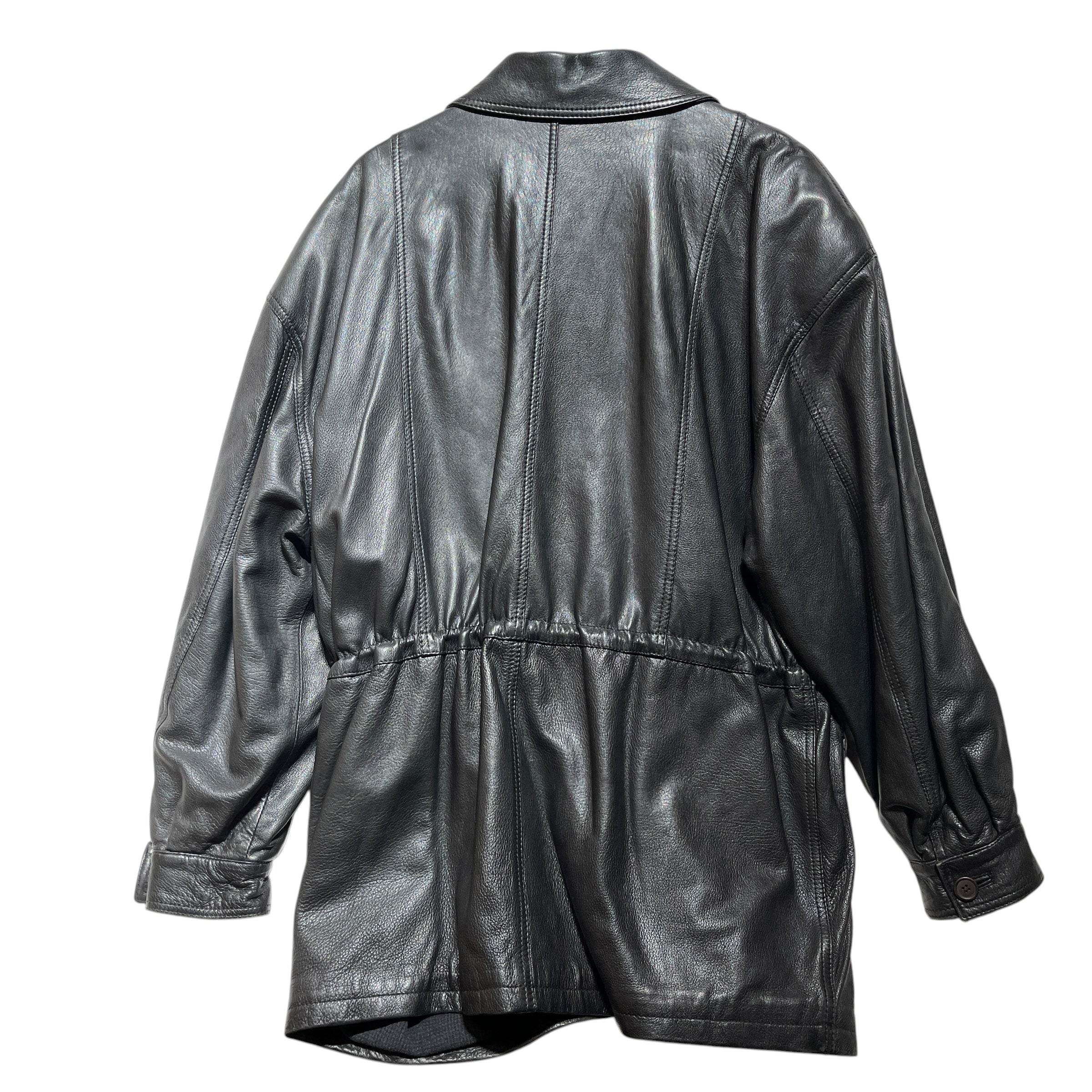 BALLY/Leather Jkt/42/Leather/BLK/Lambskin Leather Peacoat view 2