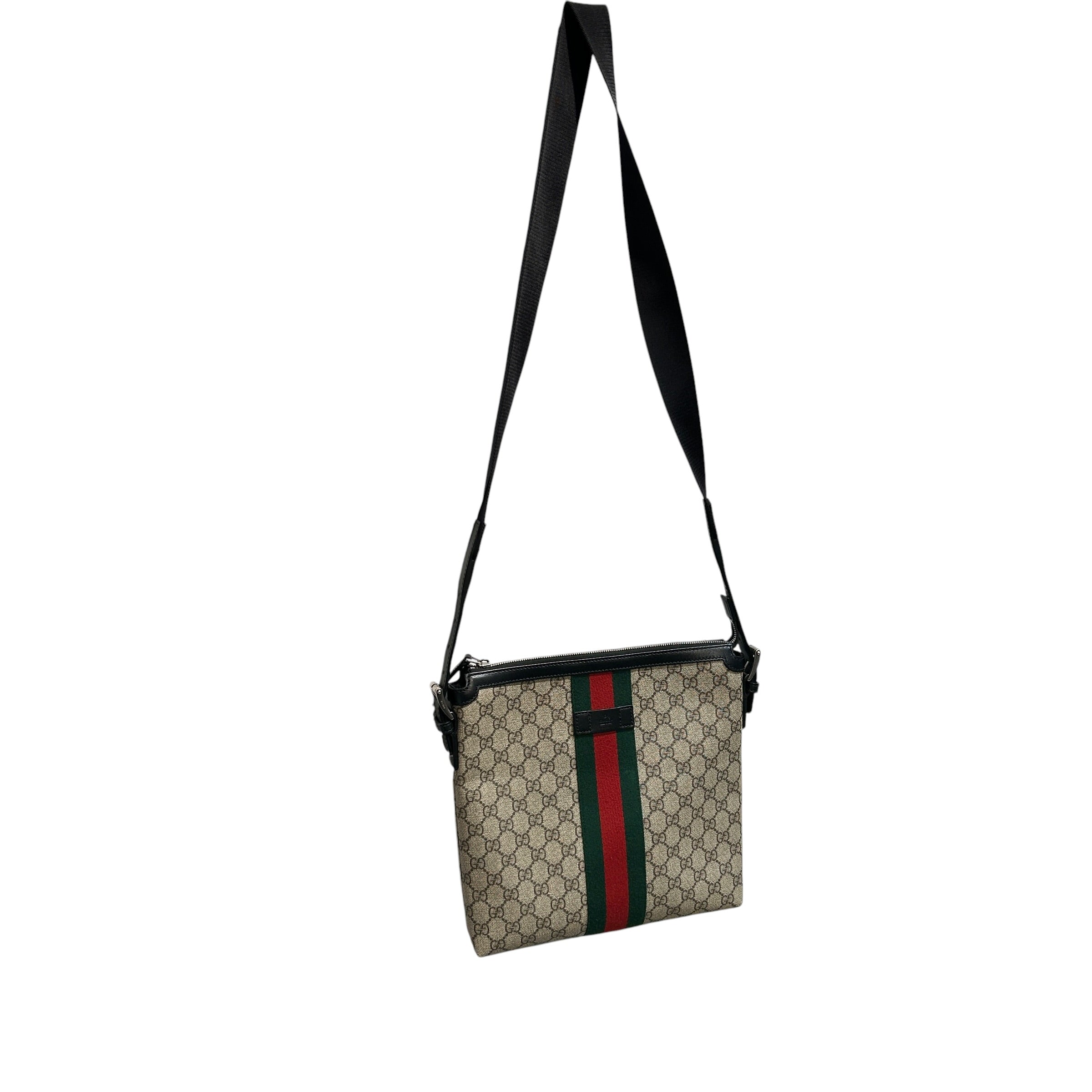 GUCCI/Cross Body Bag/Monogram/Cotton/BEG/GG Supreme Canvas Messenger view 6