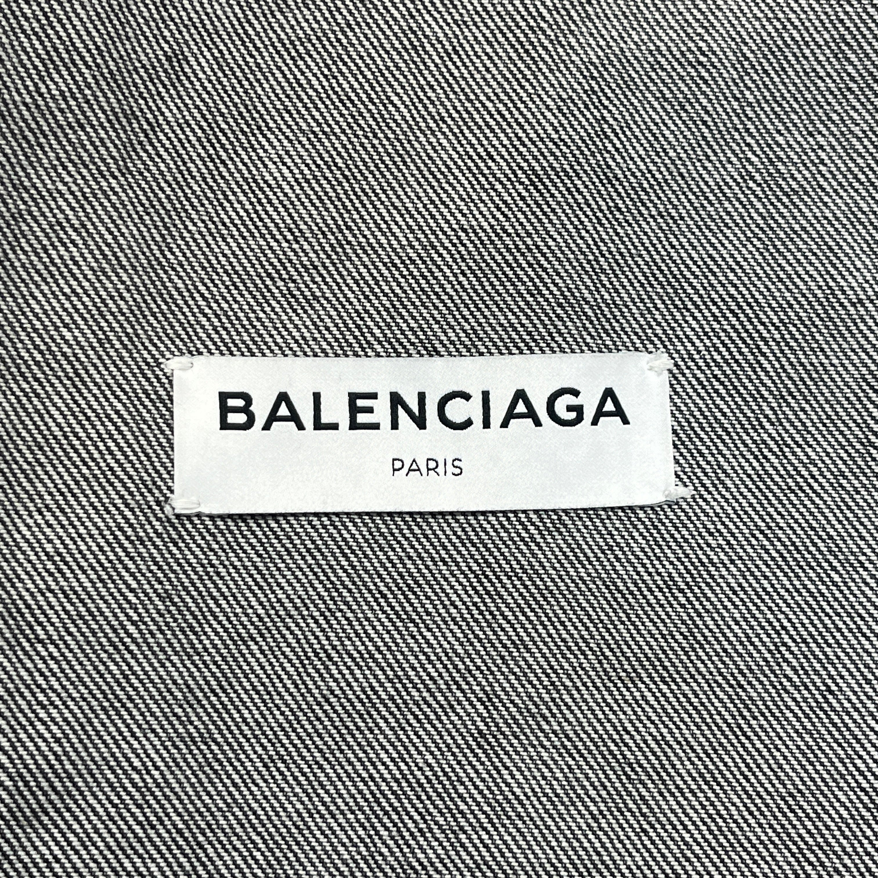 BALENCIAGA/Denim Jkt/40/Denim/BLK/UP57 2017 1182 (Red letters) view 3