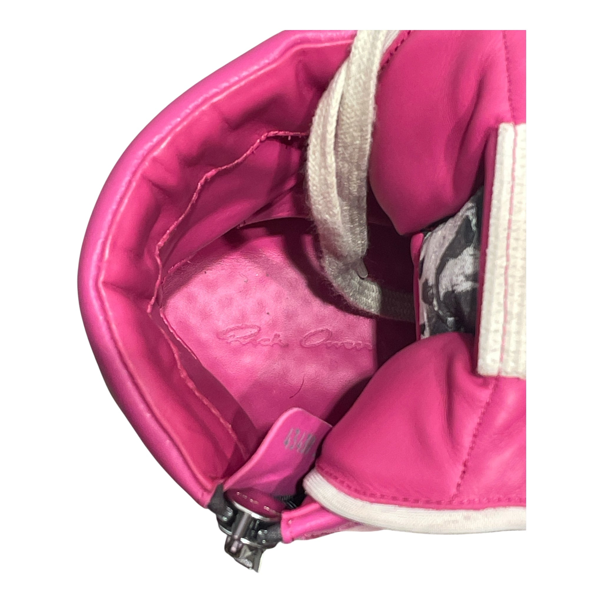 Rick Owens/Hi-Sneakers/EU 39/Leather/PNK/hot pink geobasket view 3