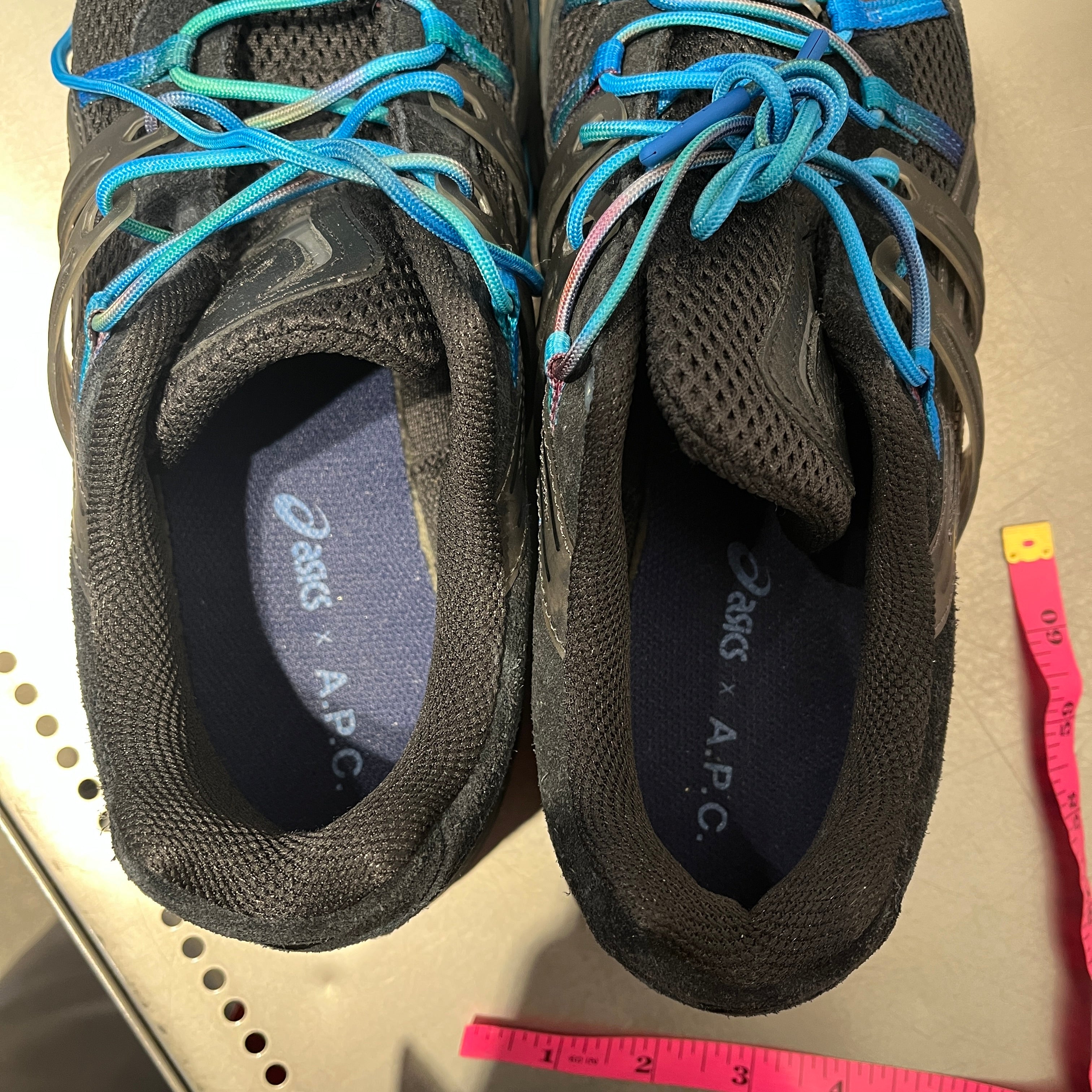 ASICS/A.P.C./Shoes/US 9.5/Cotton/BLK/BLACK AN BLUE DETAILS view 3