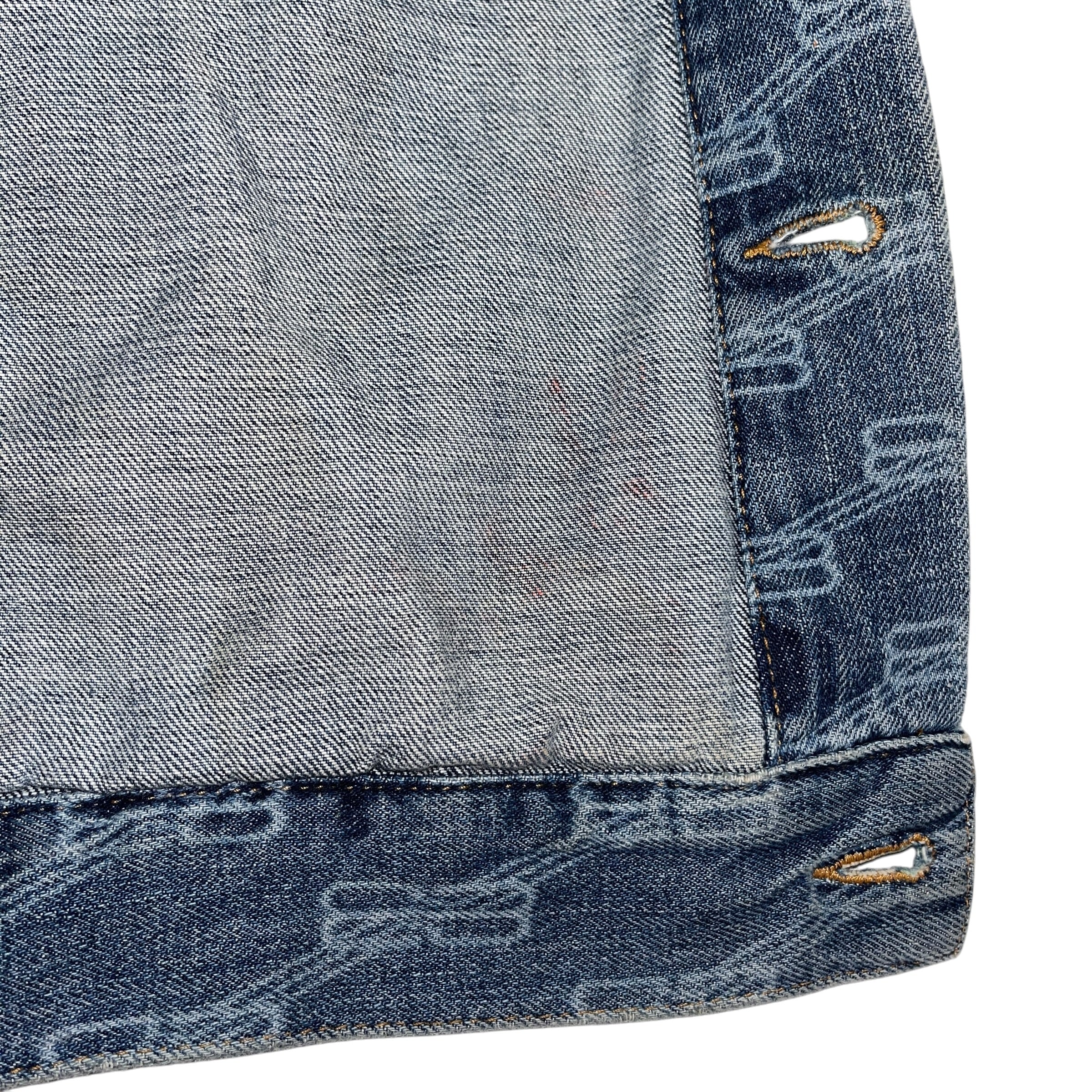 BALENCIAGA/Denim Jkt/M/Denim/BLU/Monogram/BB MONOGRAM ACID WASH view 7