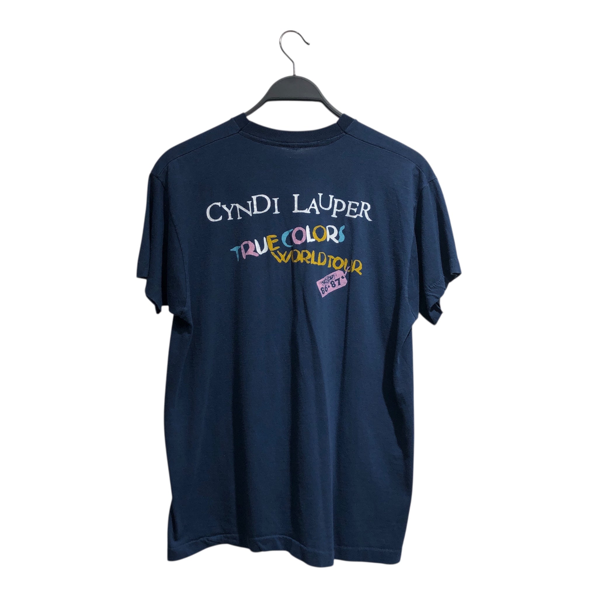 Vintage/T-Shirt/XL/Cotton/NVY/Graphic/cyndi lauper 1986 tour shirt view 2