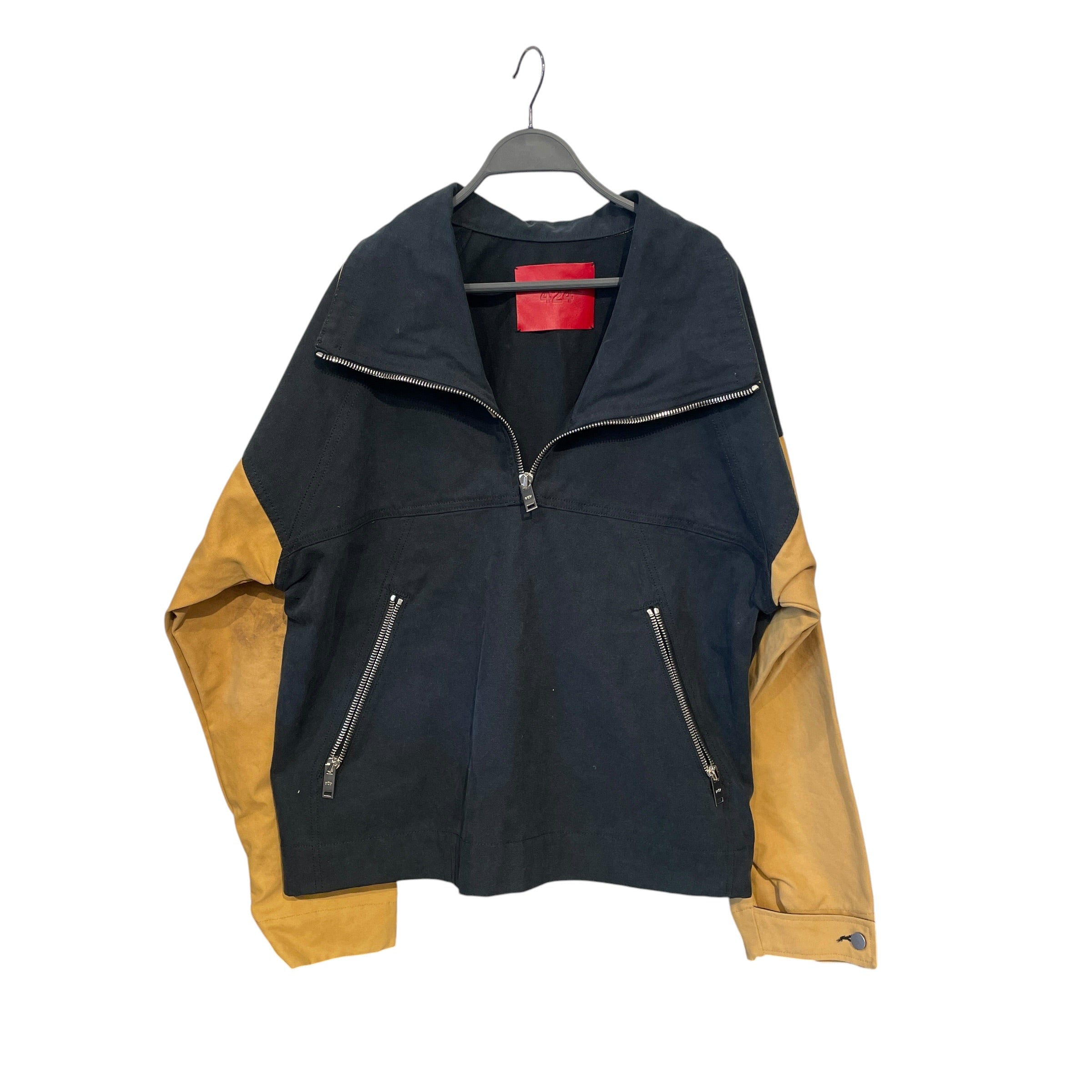 424(FourTwoFour)/Blouson/46/Cotton/BLK/COLORBLOCK ANORAK view 1