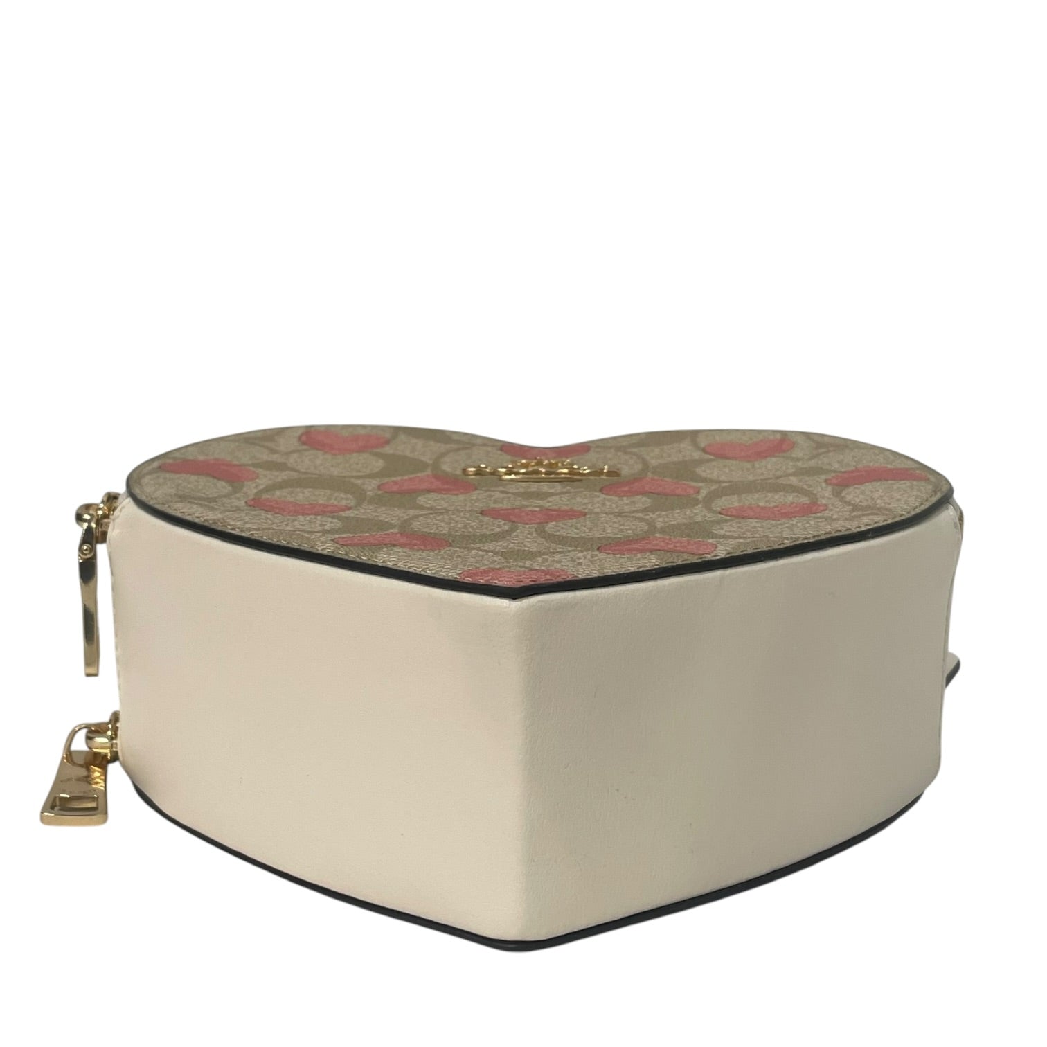 COACH/Cross Body Bag/Monogram/Leather/BEG/Heart print view 3