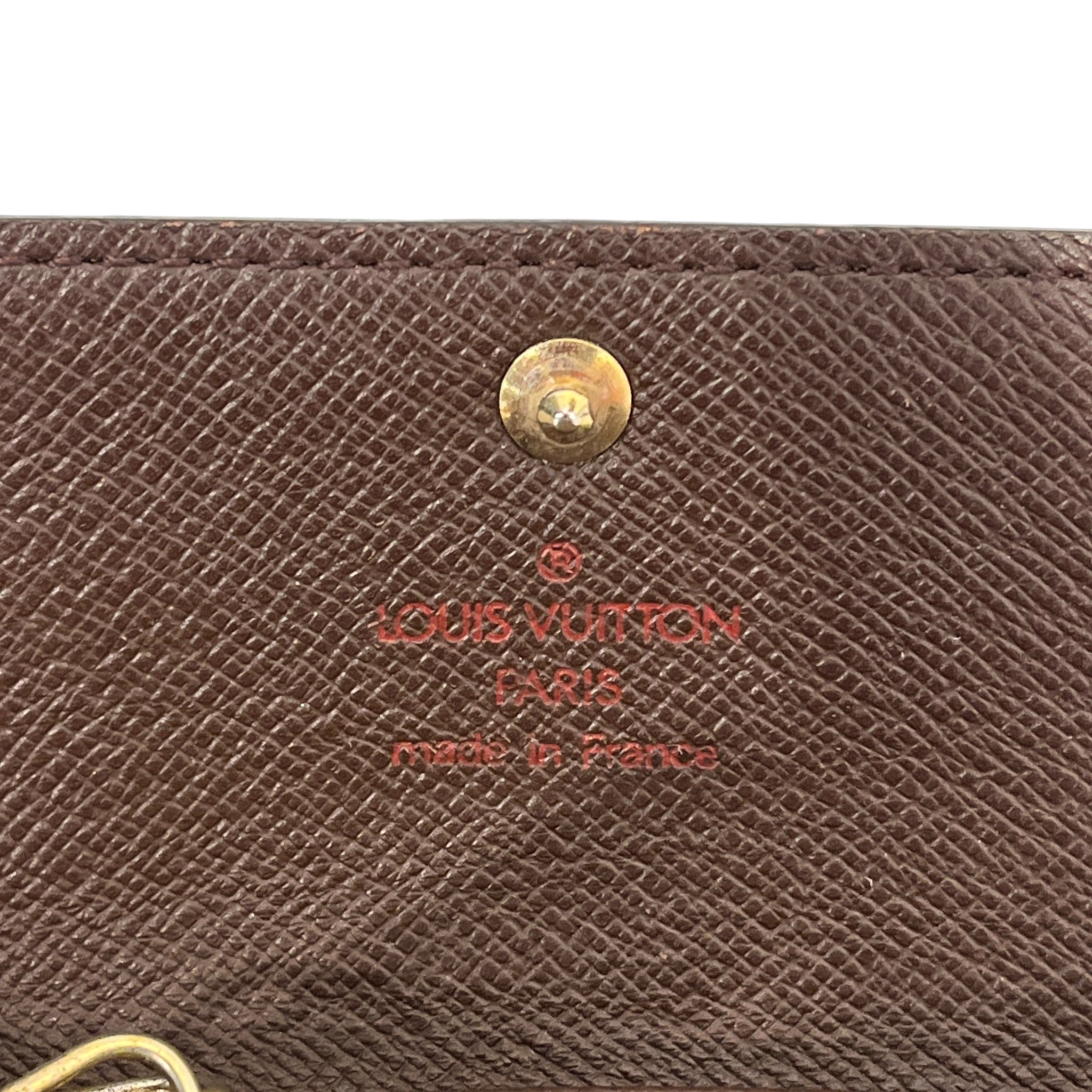 LOUIS VUITTON/Key Case/Monogram/Leather/BRW/L's/damier ebene key holder view 5