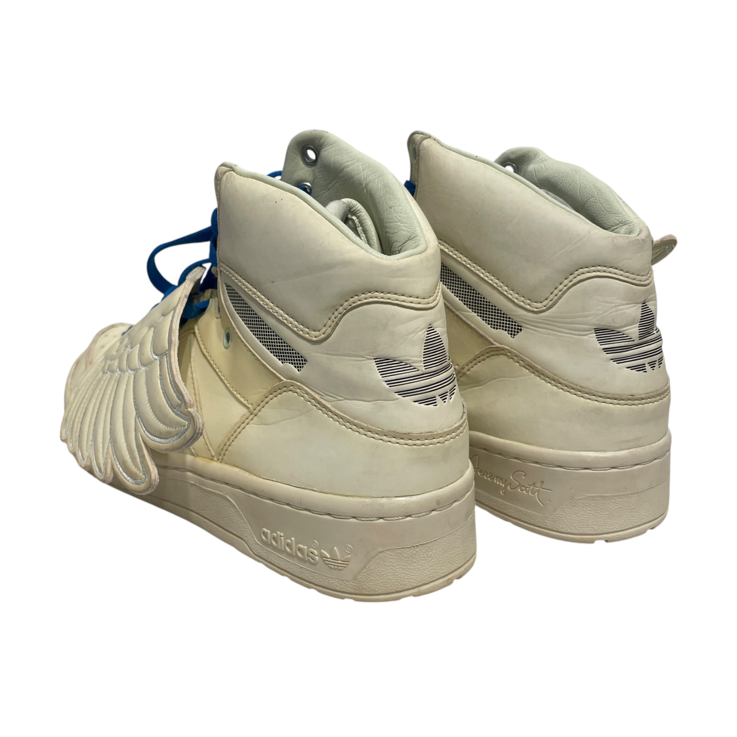 adidas/JEREMY SCOTT/Hi-Sneakers/US 8.5/Leather/CRM/glow in the dark view 2