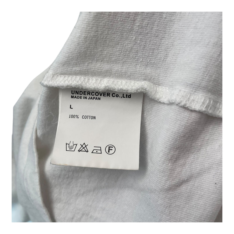 UNDERCOVER/COMME des GARCONS/T-Shirt/L/Cotton/WHT/EXPLOSION TEE