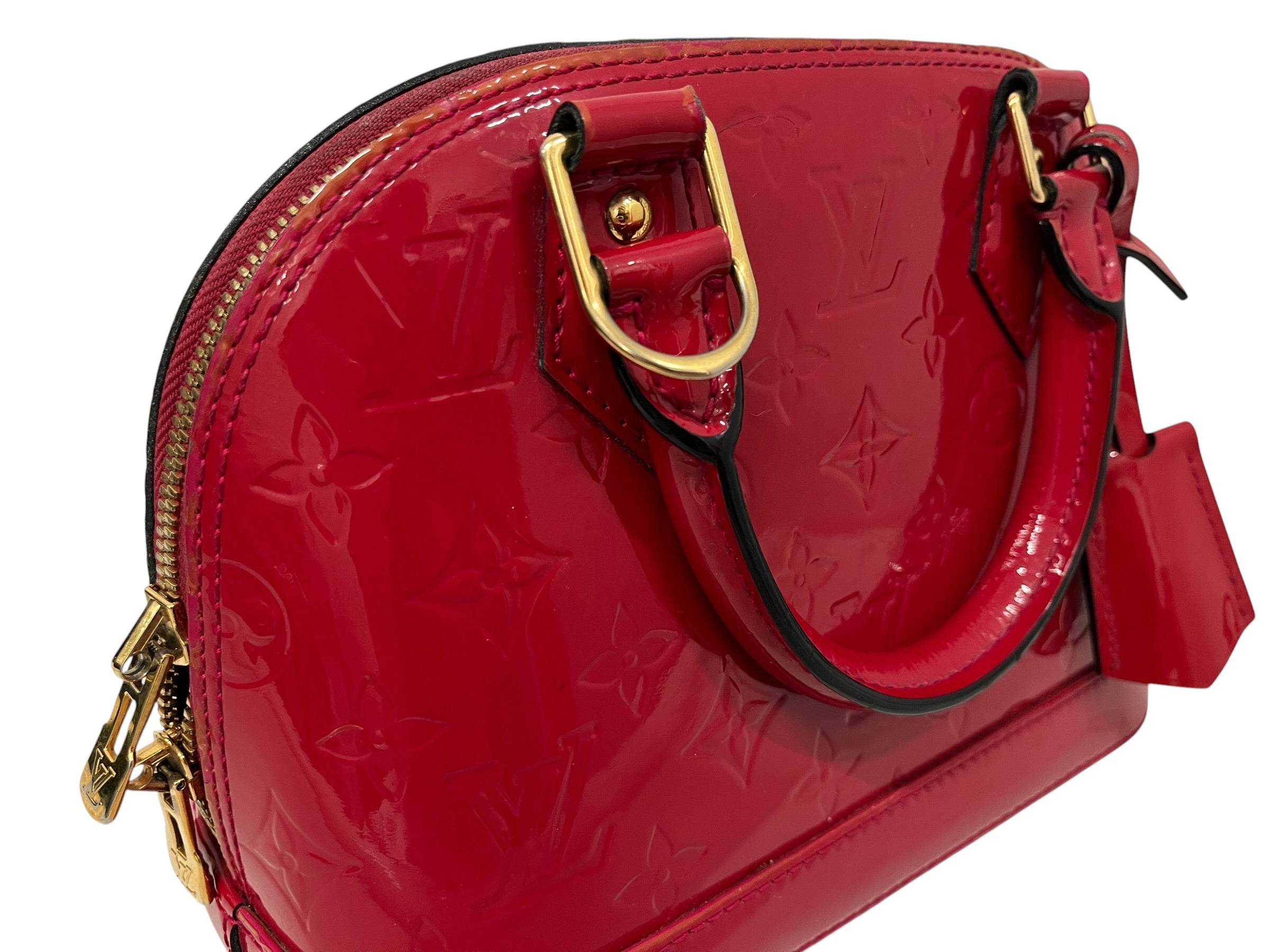LOUIS VUITTON/Hand Bag/Monogram/Leather/RED/ALMA HAND BAG view 6