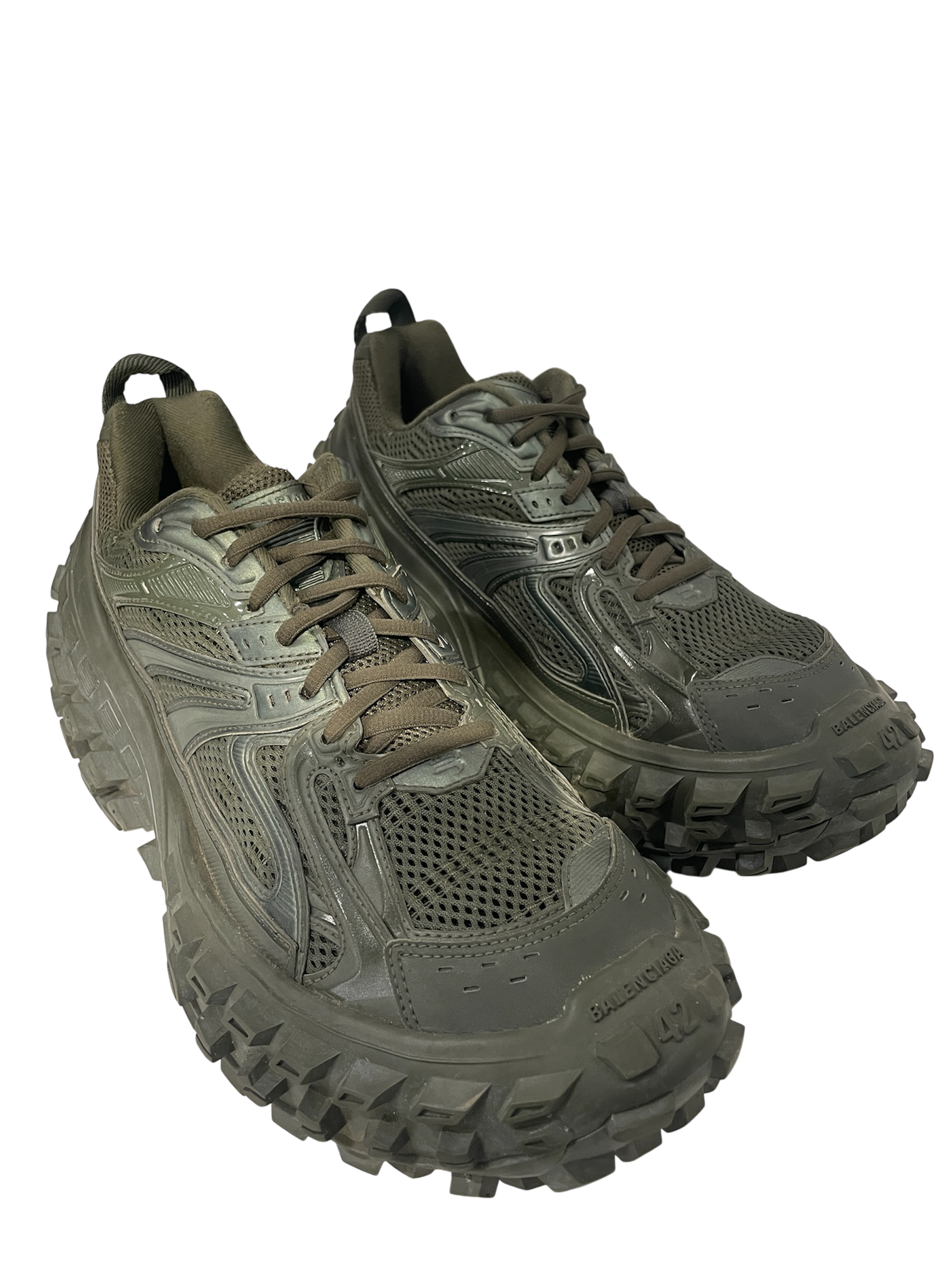 BALENCIAGA/Low-Sneakers/US 8/GRN/balenciaga bouncer army green view 1
