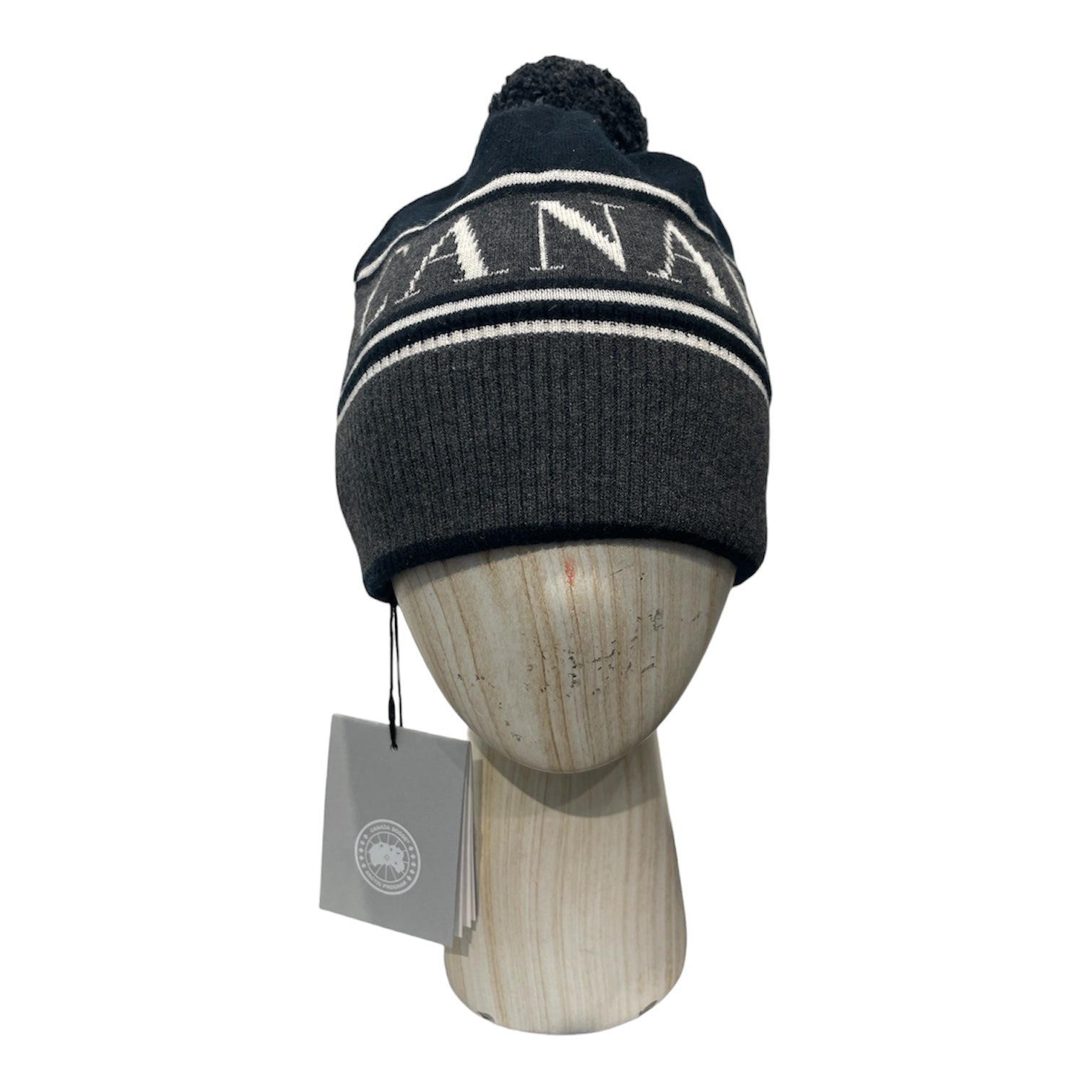 CANADA GOOSE/Beanie/OS/Stripe/Wool/BLK/ view 1