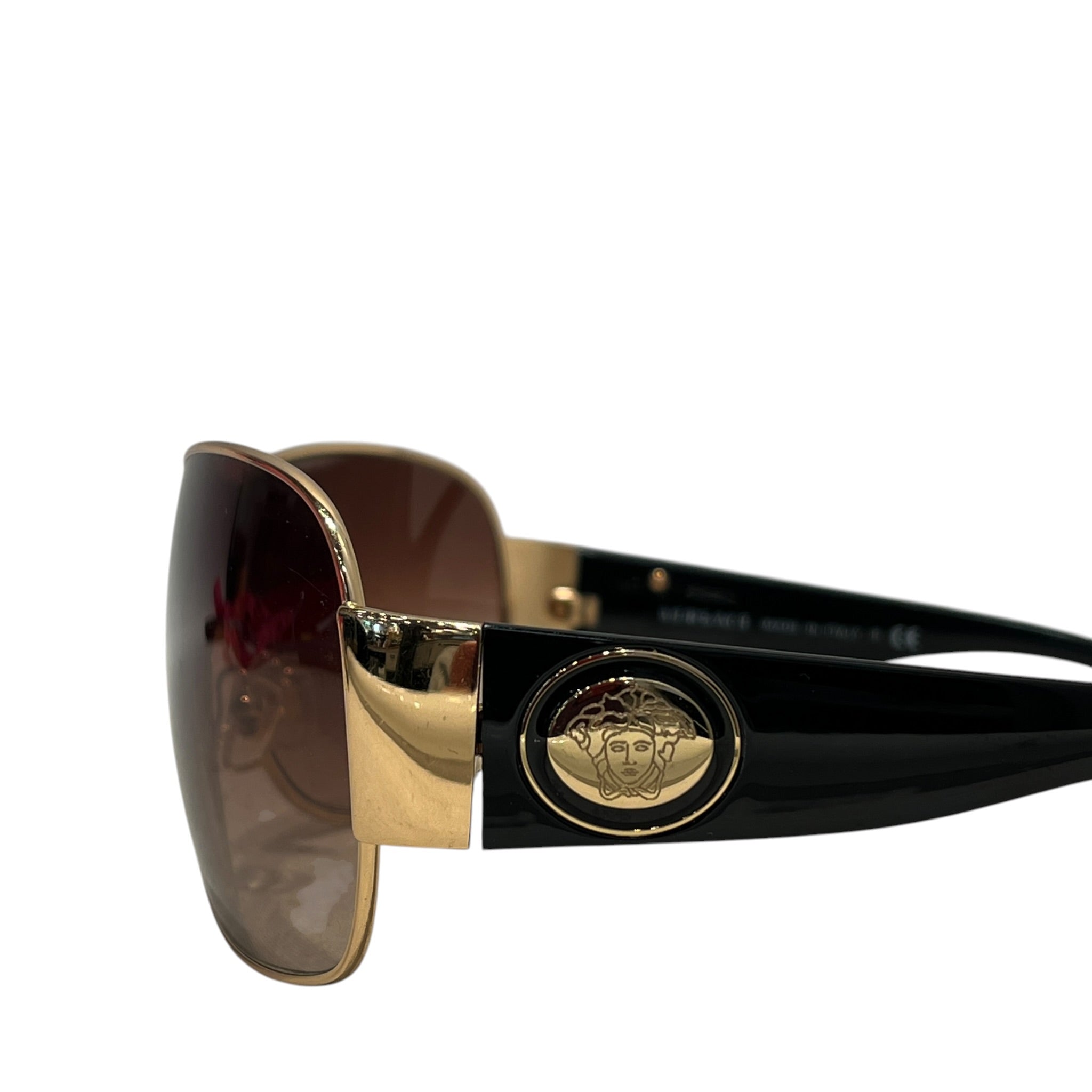 VERSACE/Sunglasses/Metal/GLD/L's/BROWN GRADIENT/SHIELD view 3
