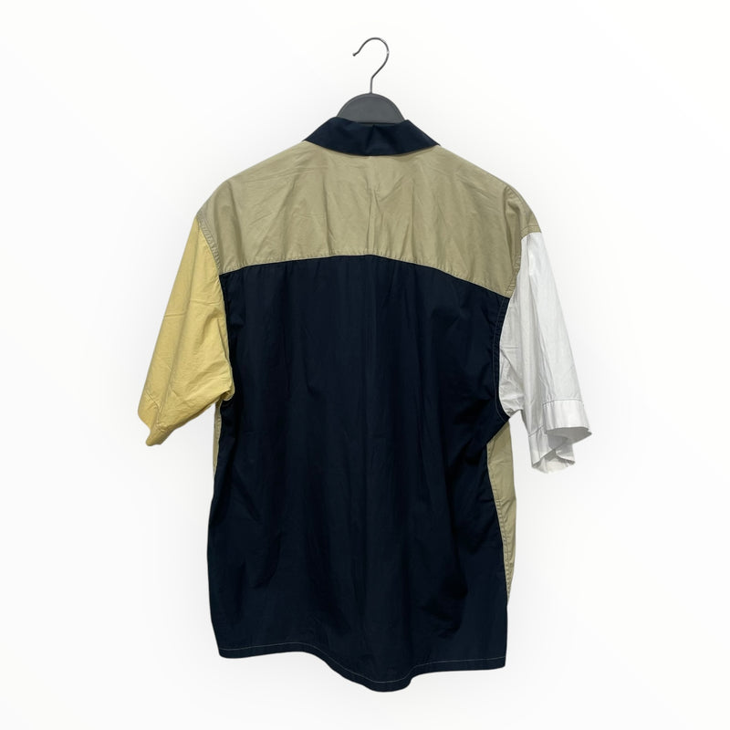 MARNI/SS Shirt/48/Cotton/NVY/Western/Stripe/mo5dl0111