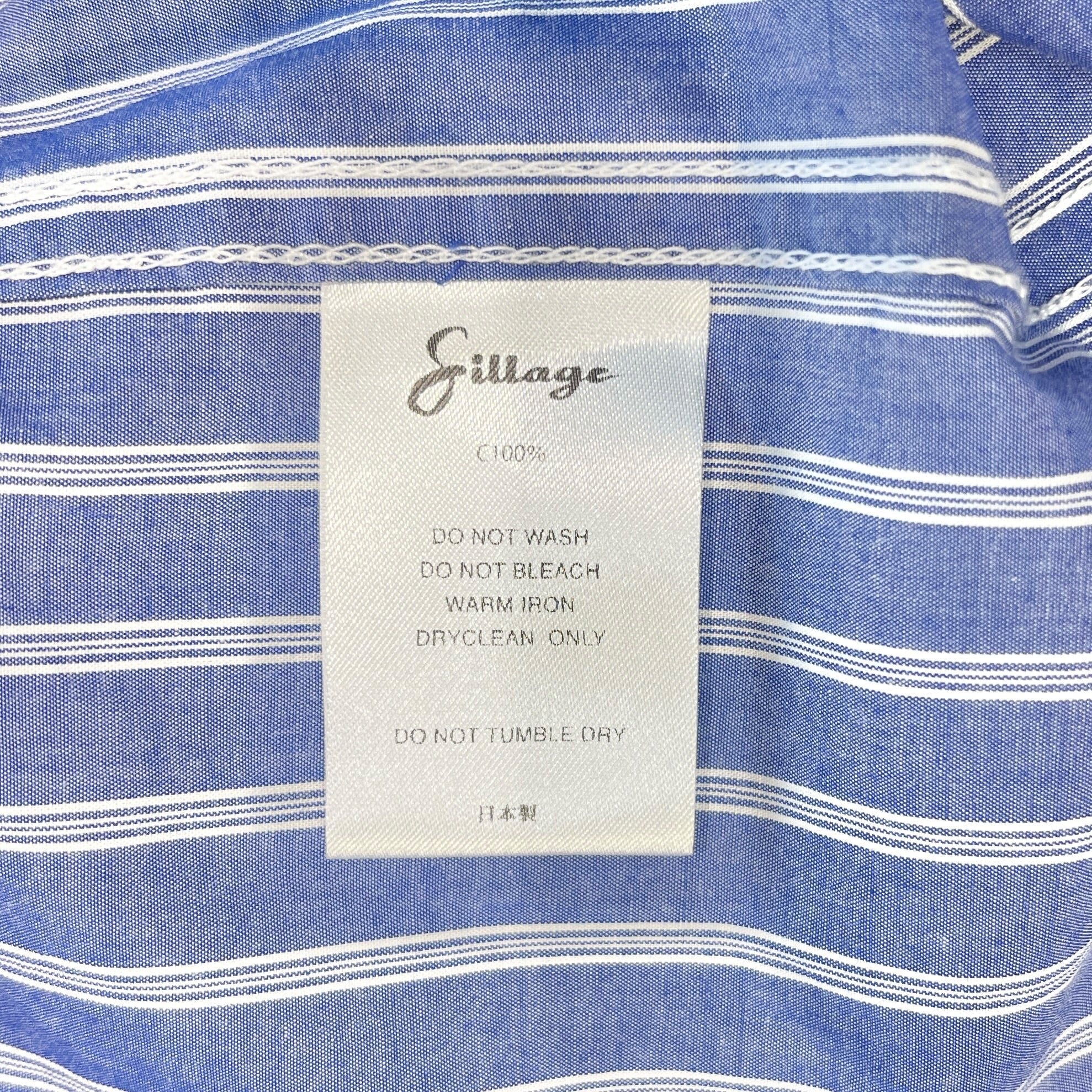 sillage/Flannel Shirt/Cotton/IDG/Open Coller/All Over Print/wide lined shirt view 3