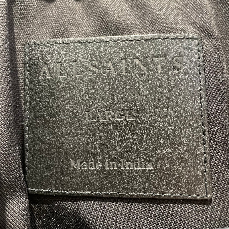 ALLSAINTS/Leather Jkt/L/Leather/BLK/MILO BIKER JACKET BLACK