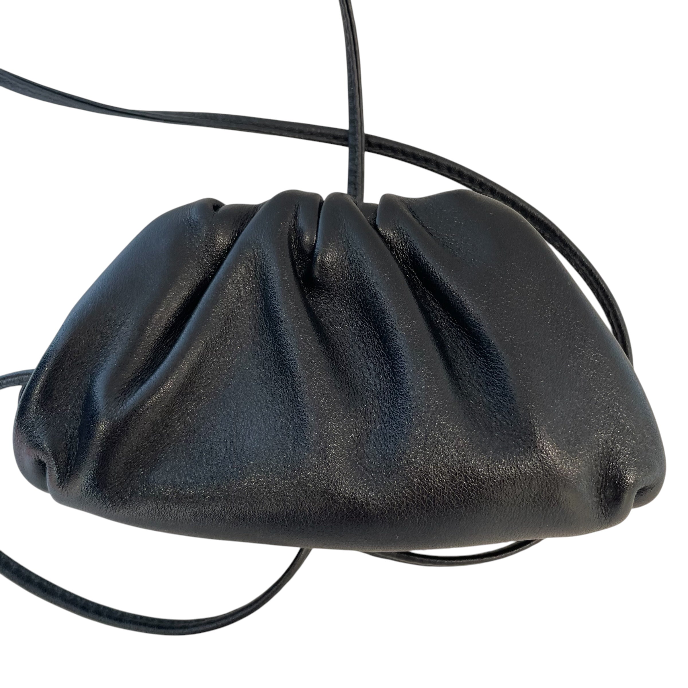 BOTTEGA VENETA/Pouch/Leather/BLK/WRIST STRAP view 3
