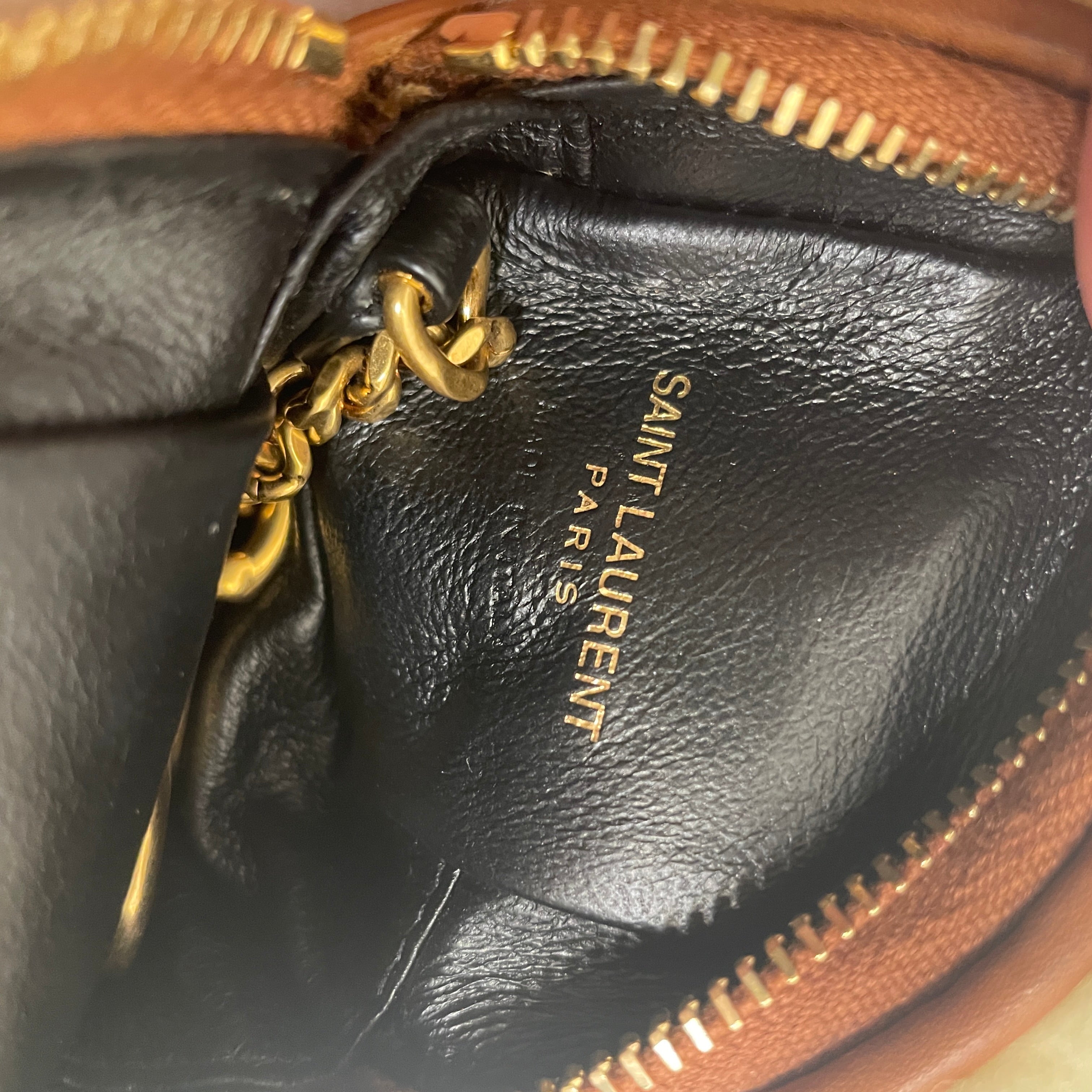 YVES SAINT LAURENT/Pouch/Leather/BRW/WOOL/LEATHER COIN PURSE view 9