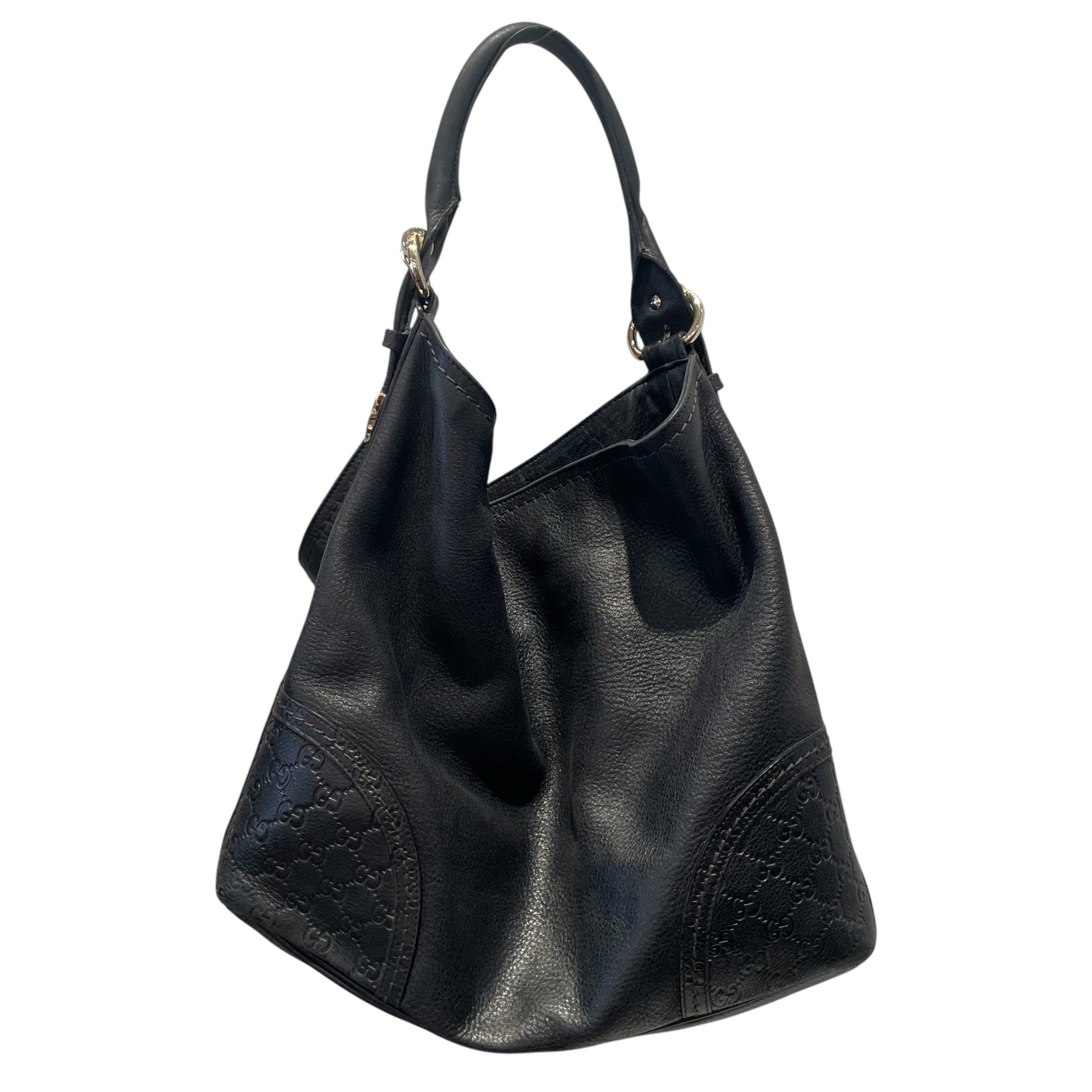 GUCCI/Tote Bag/Leather/BLK/GG Supreme Signoria view 2