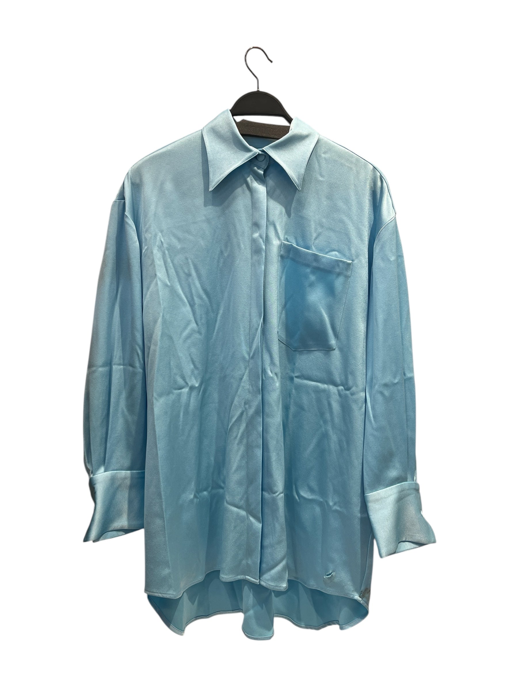 ALEX PERRY/LS Shirt/12/BLU/LOVELL SATIN CREPE OVERSIZE view 1
