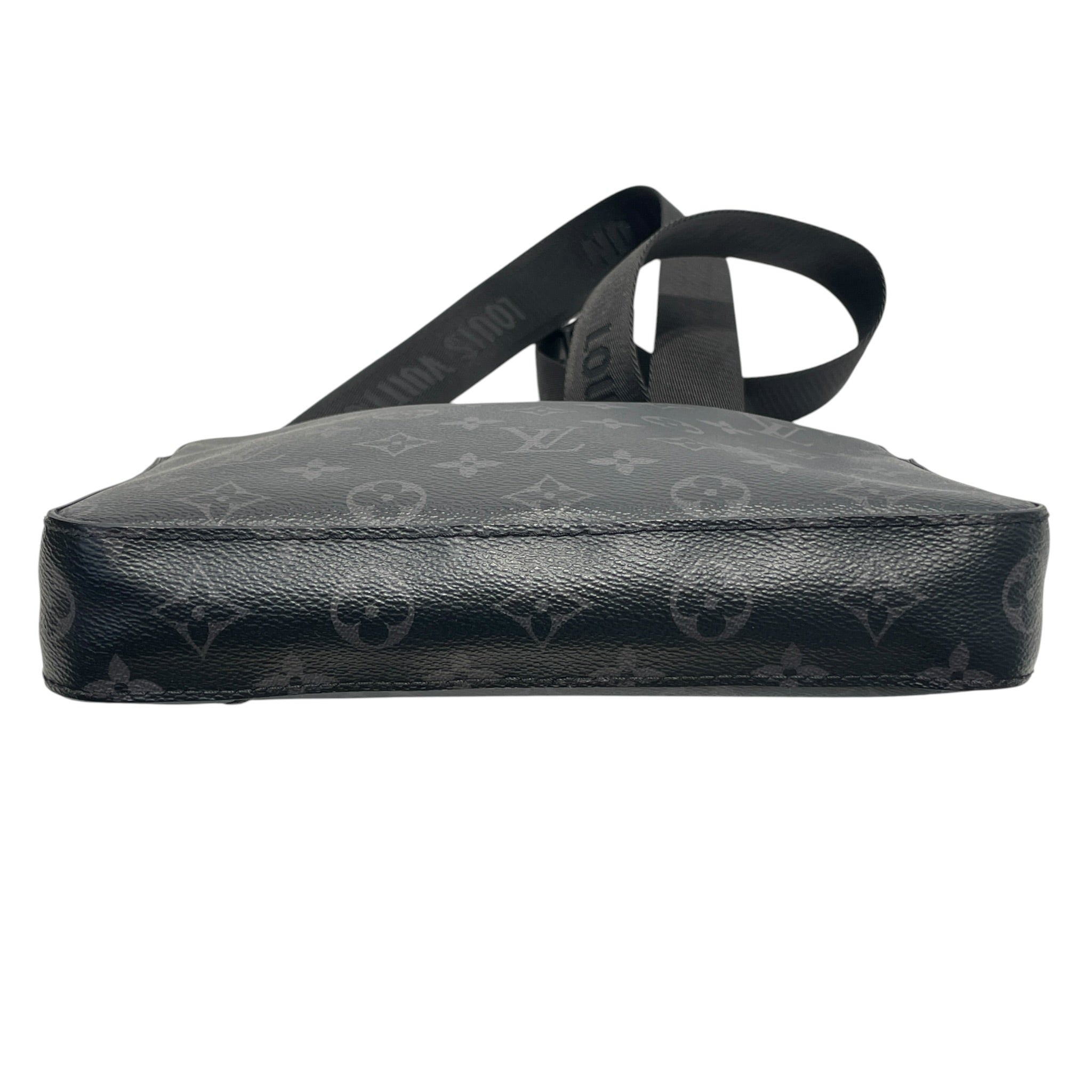 LOUIS VUITTON/Cross Body Bag/Monogram/Leather/BLK/REVERSE MONOGRAM ECLIPSE view 3