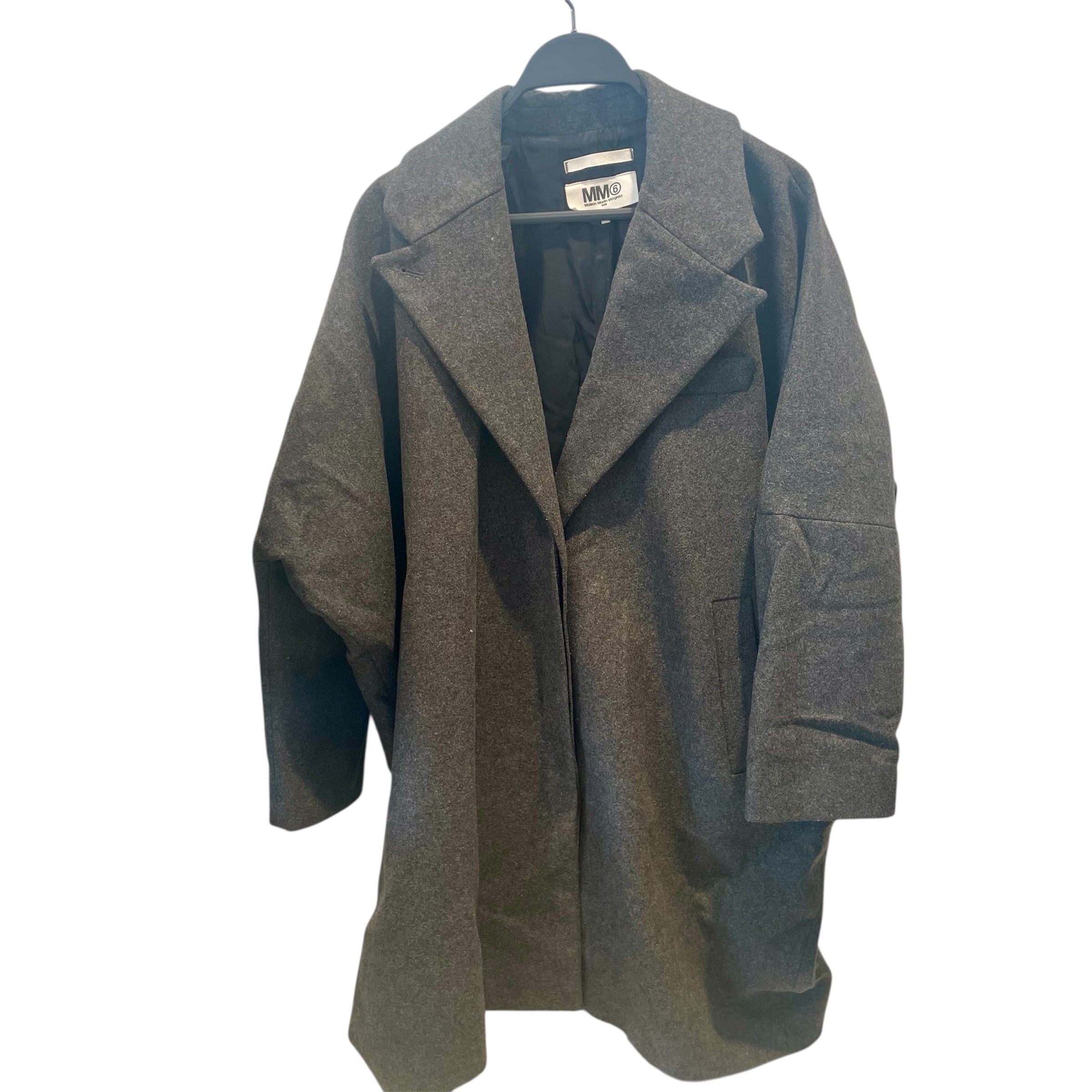 MM6/Trench Coat/36/Wool/GRY/OVERSIZED view 1